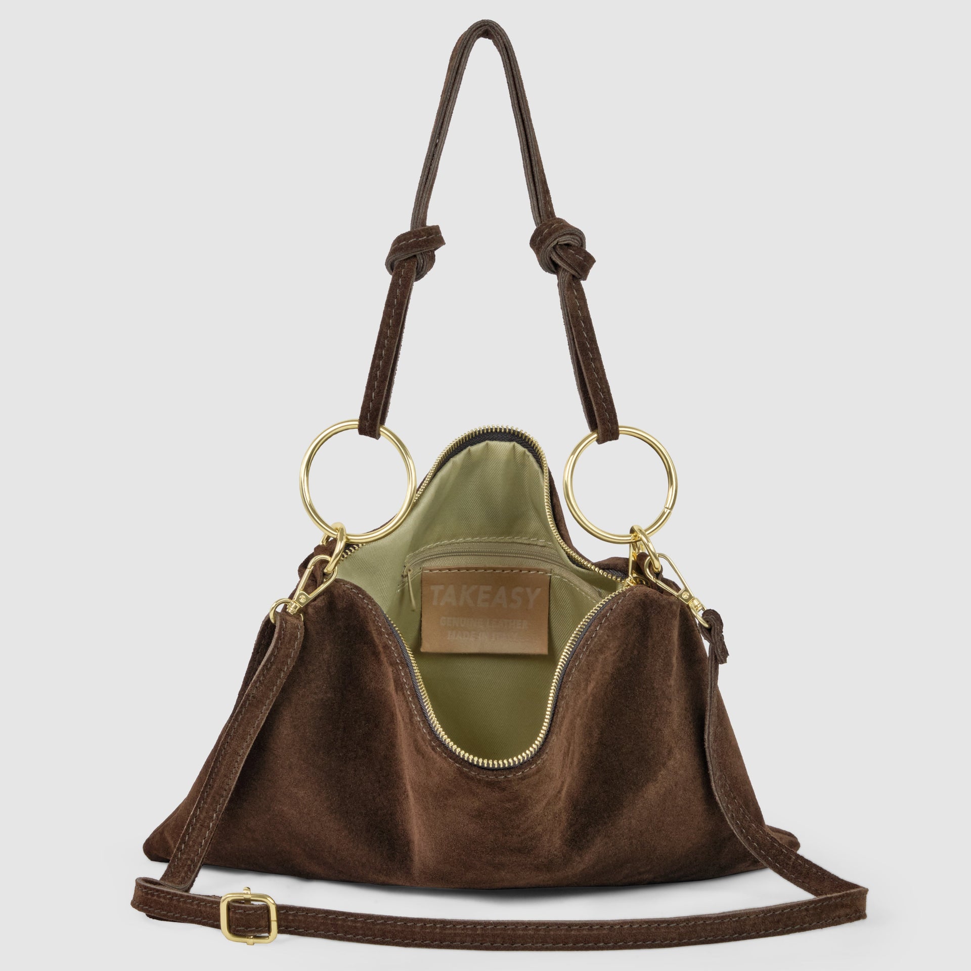 Italian Genuine Suede Leather Shoulder Bag