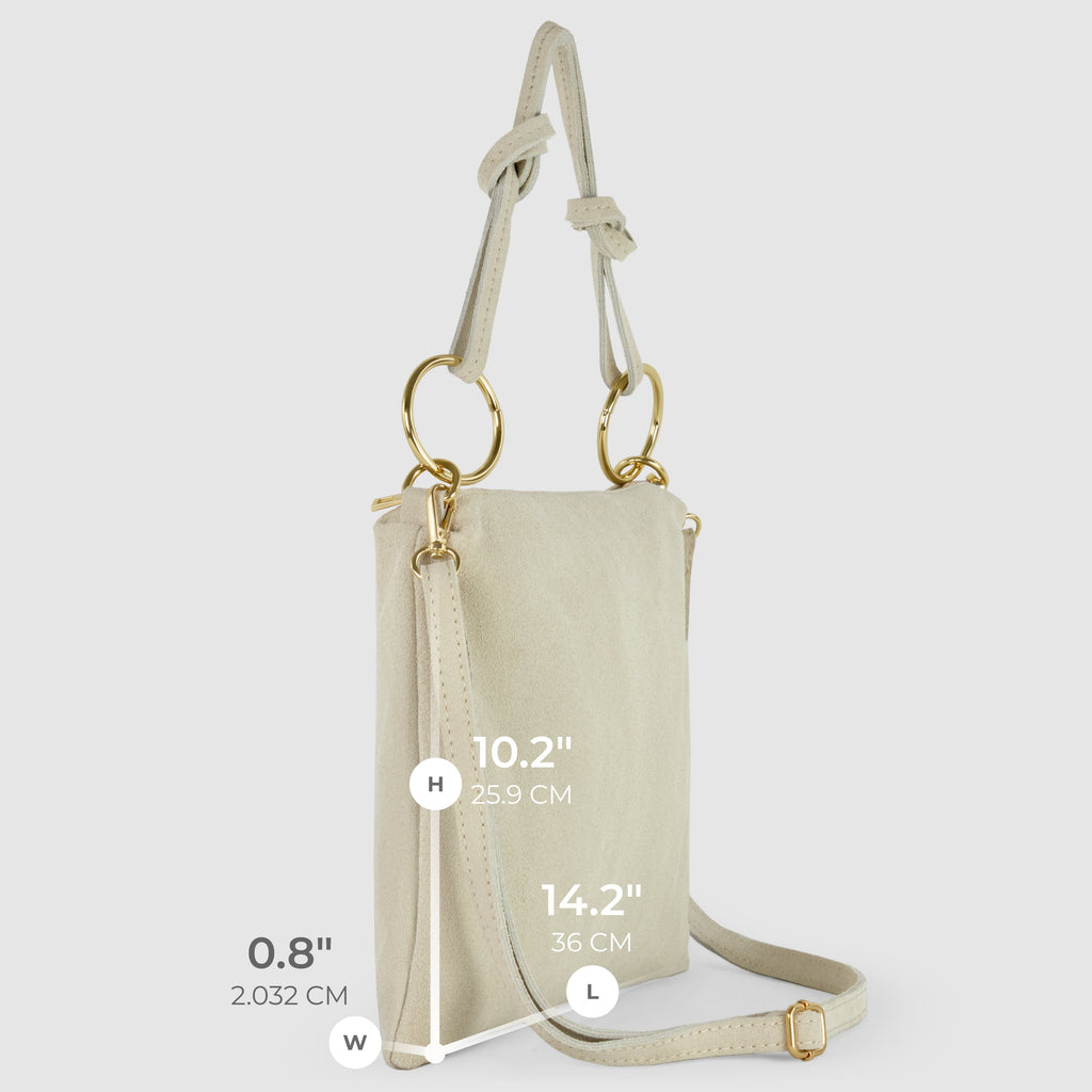 Italian Genuine Suede Leather Shoulder Bag
