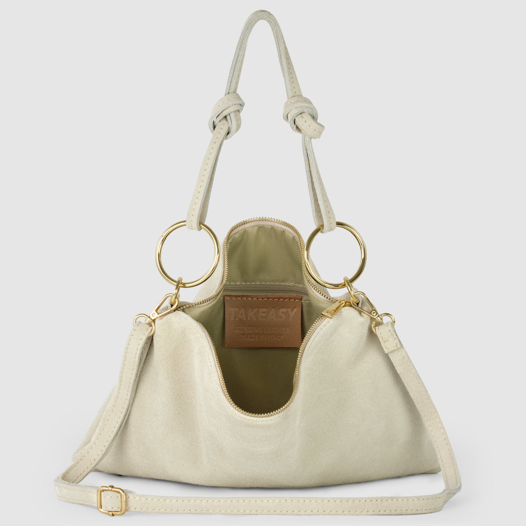 Italian Genuine Suede Leather Shoulder Bag