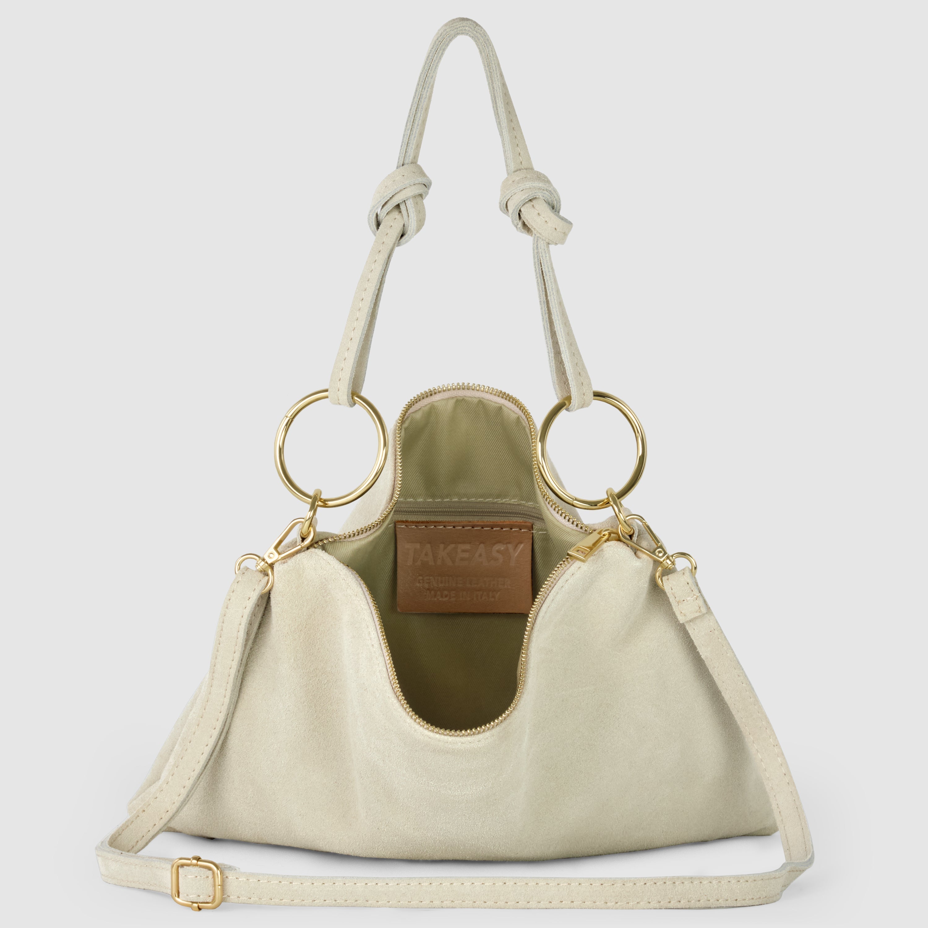 Italian Genuine Suede Leather Shoulder Bag