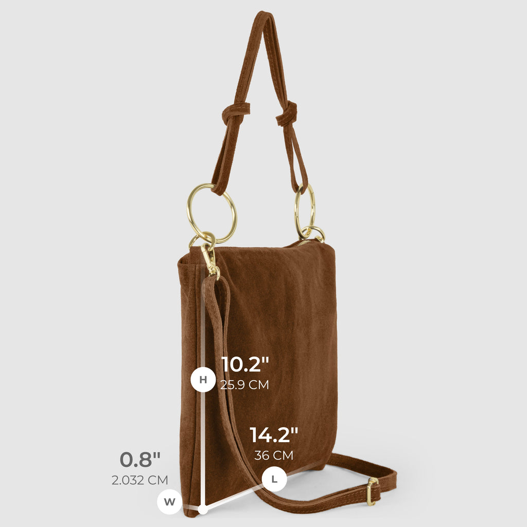 Italian Genuine Suede Leather Shoulder Bag