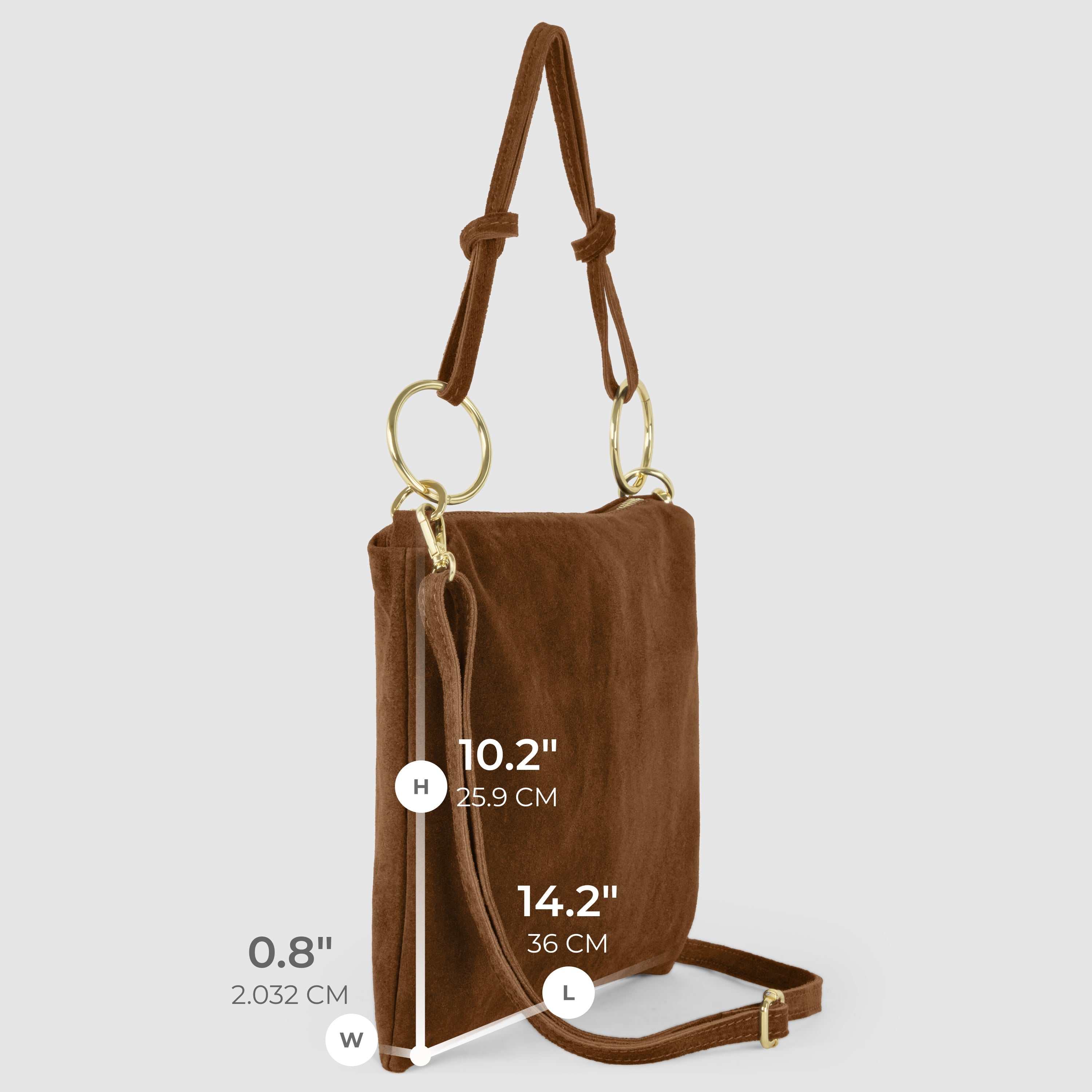 Italian Genuine Suede Leather Shoulder Bag