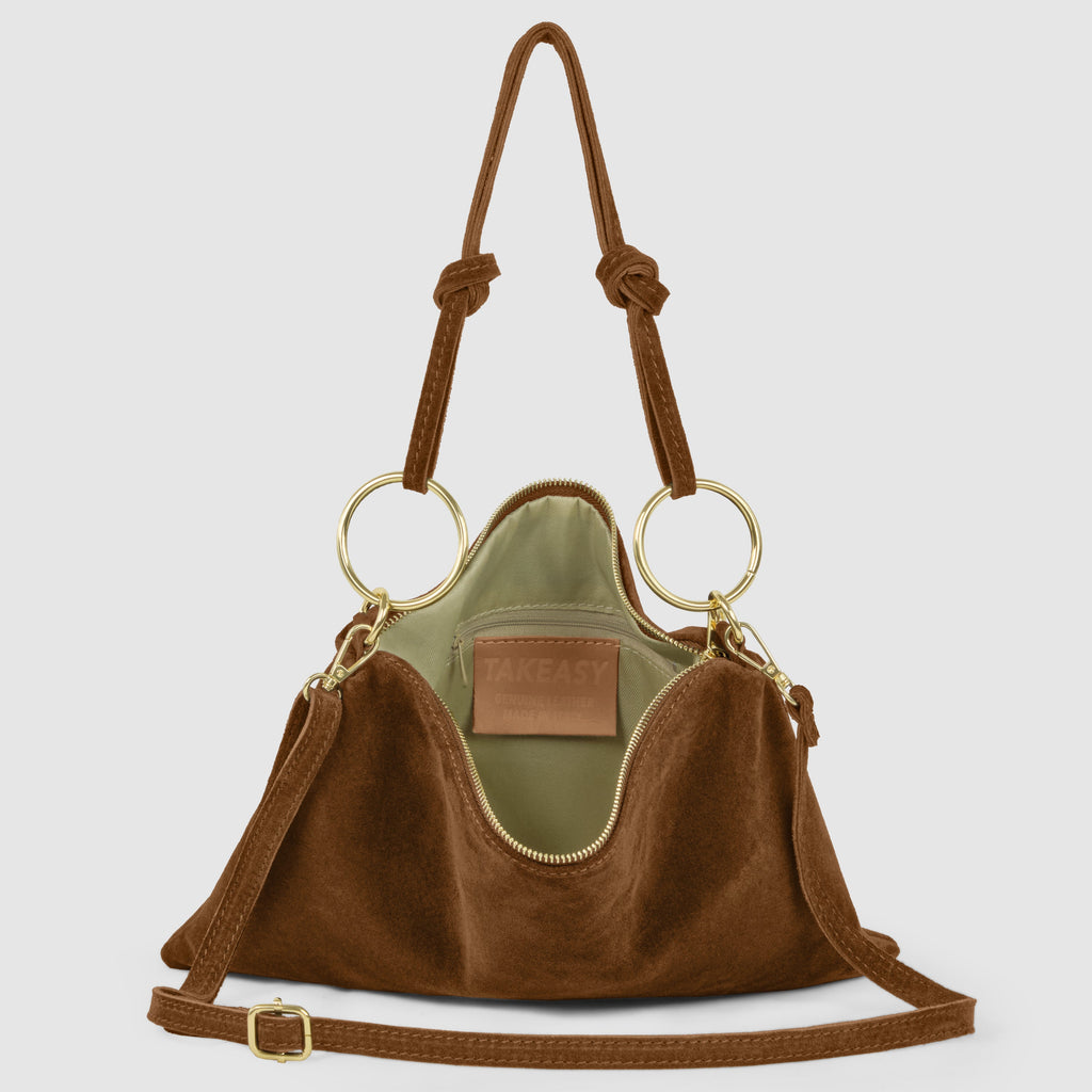 Italian Genuine Suede Leather Shoulder Bag