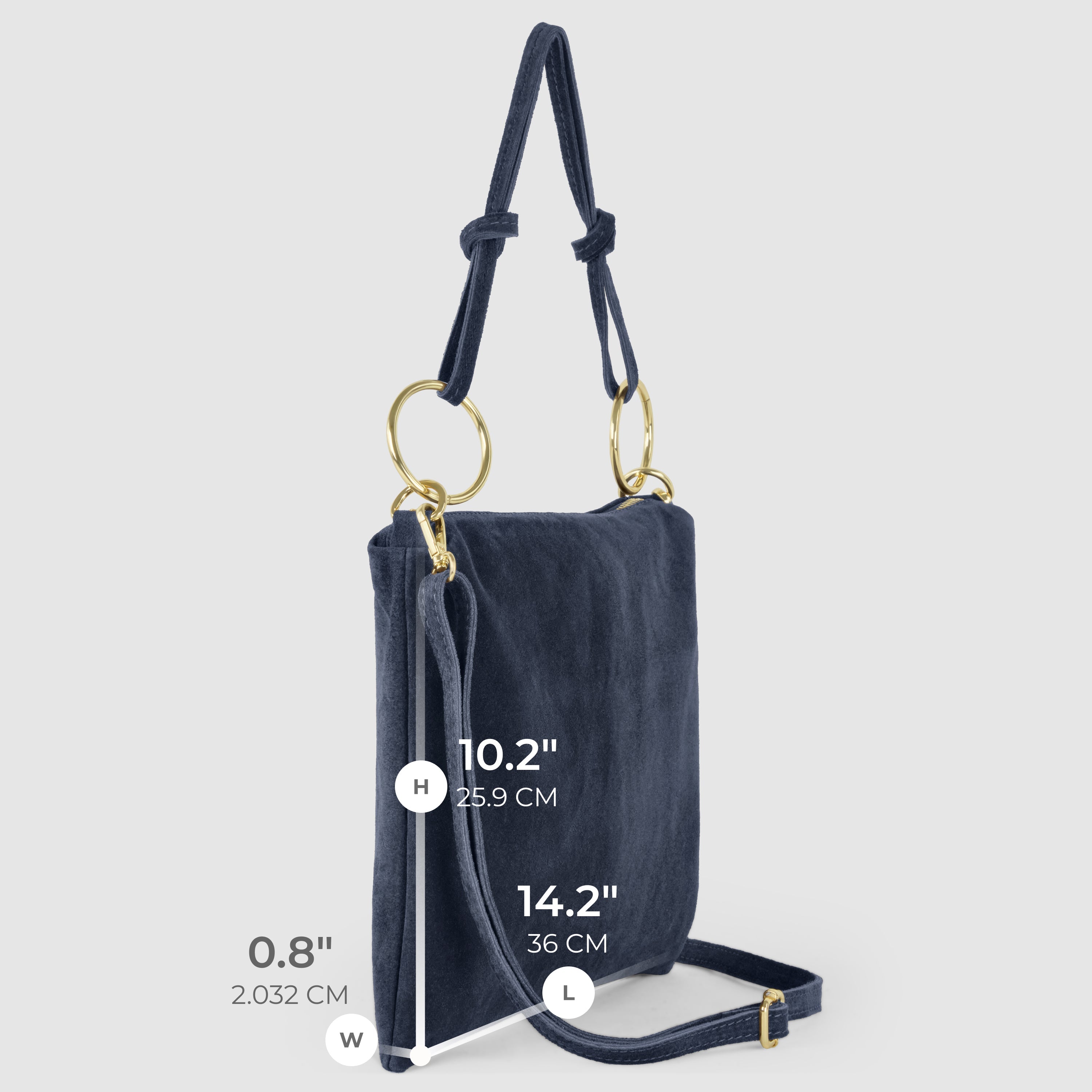 Italian Genuine Suede Leather Shoulder Bag