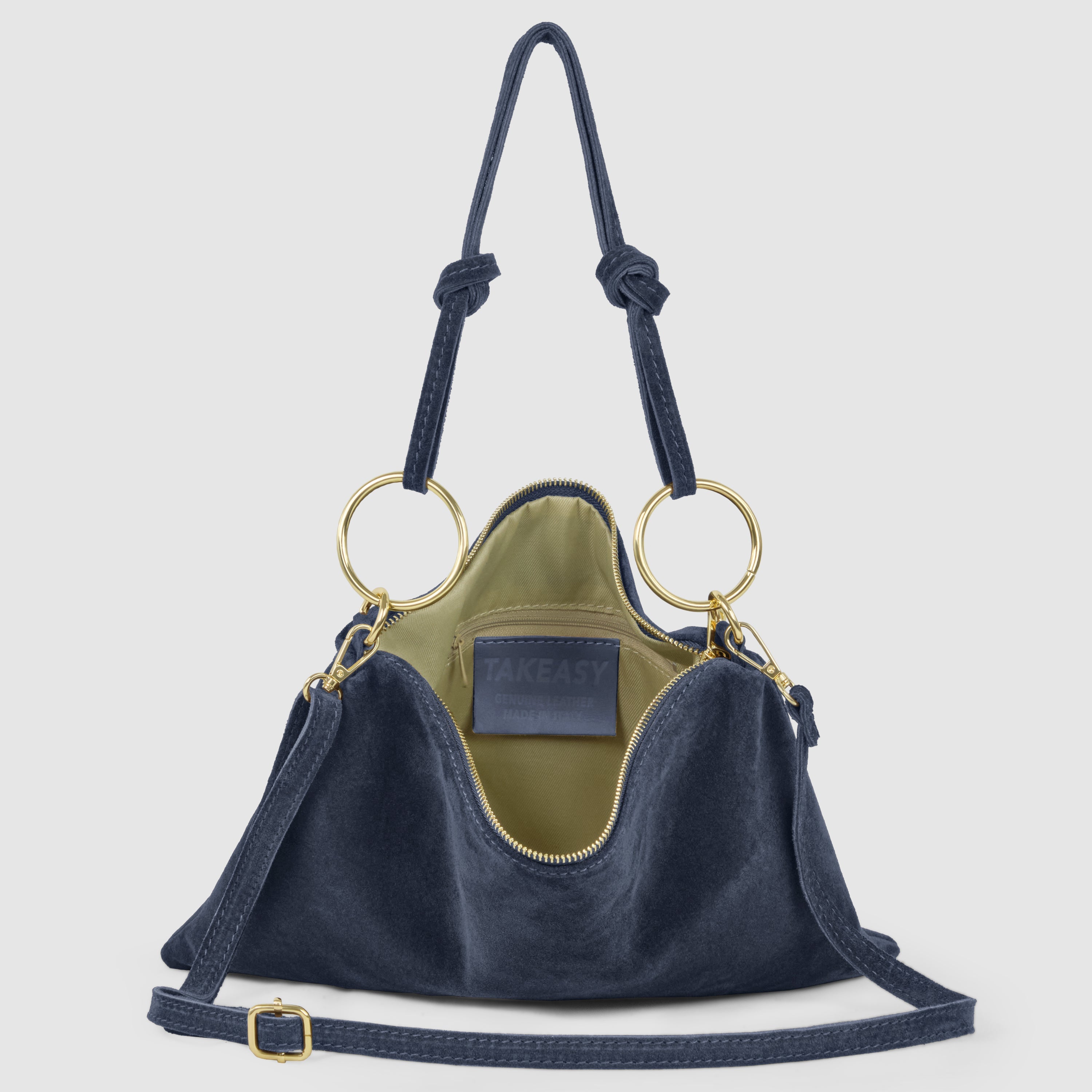 Italian Genuine Suede Leather Shoulder Bag