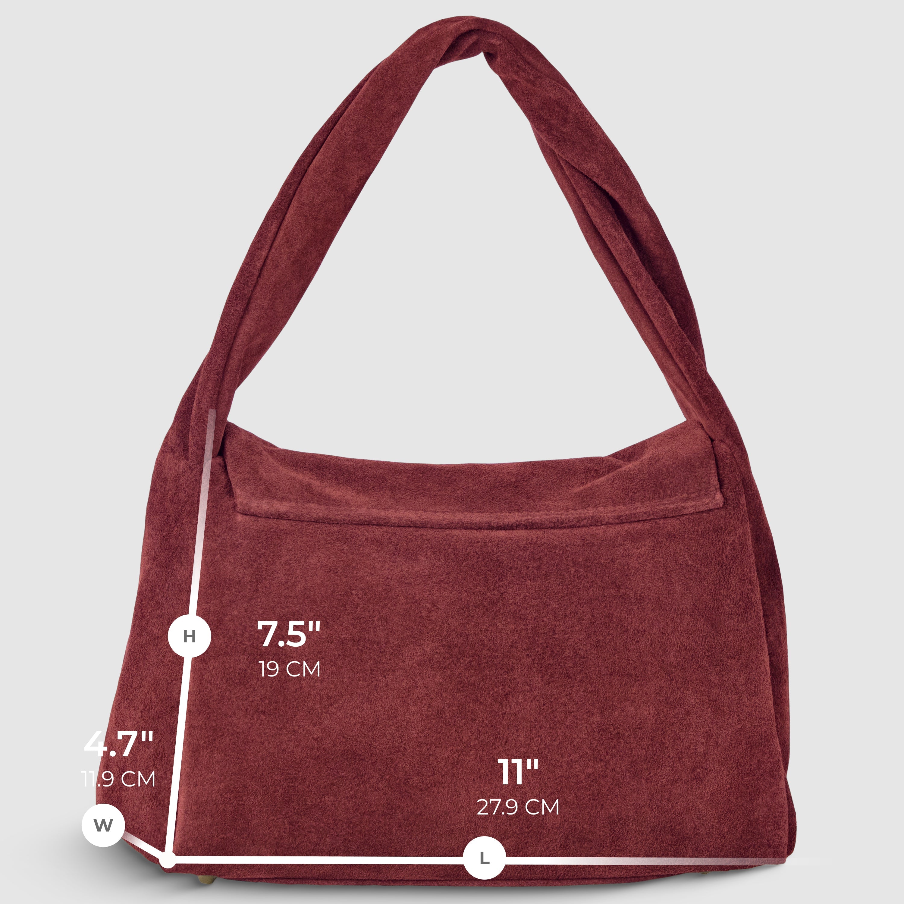 Italian Genuine Suede Top-Handle Bag with Adjustable Strap