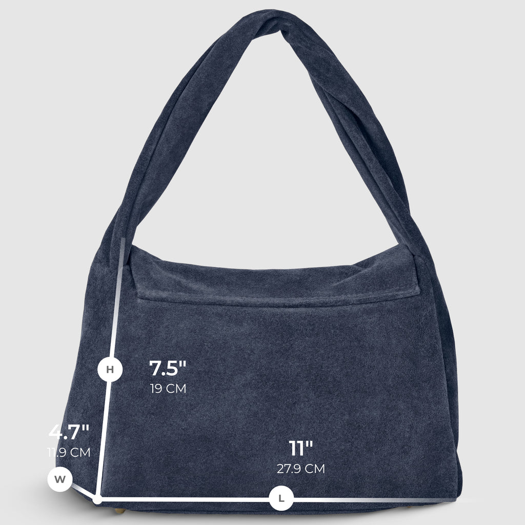 Italian Genuine Suede Top-Handle Bag with Adjustable Strap