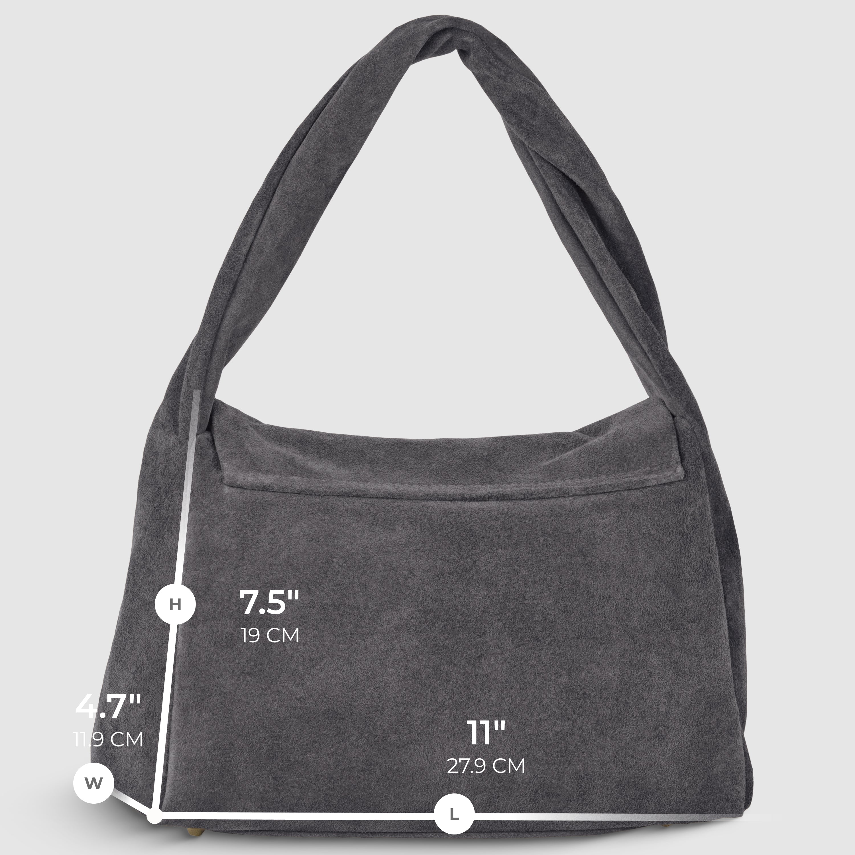 Italian Genuine Suede Top-Handle Bag with Adjustable Strap