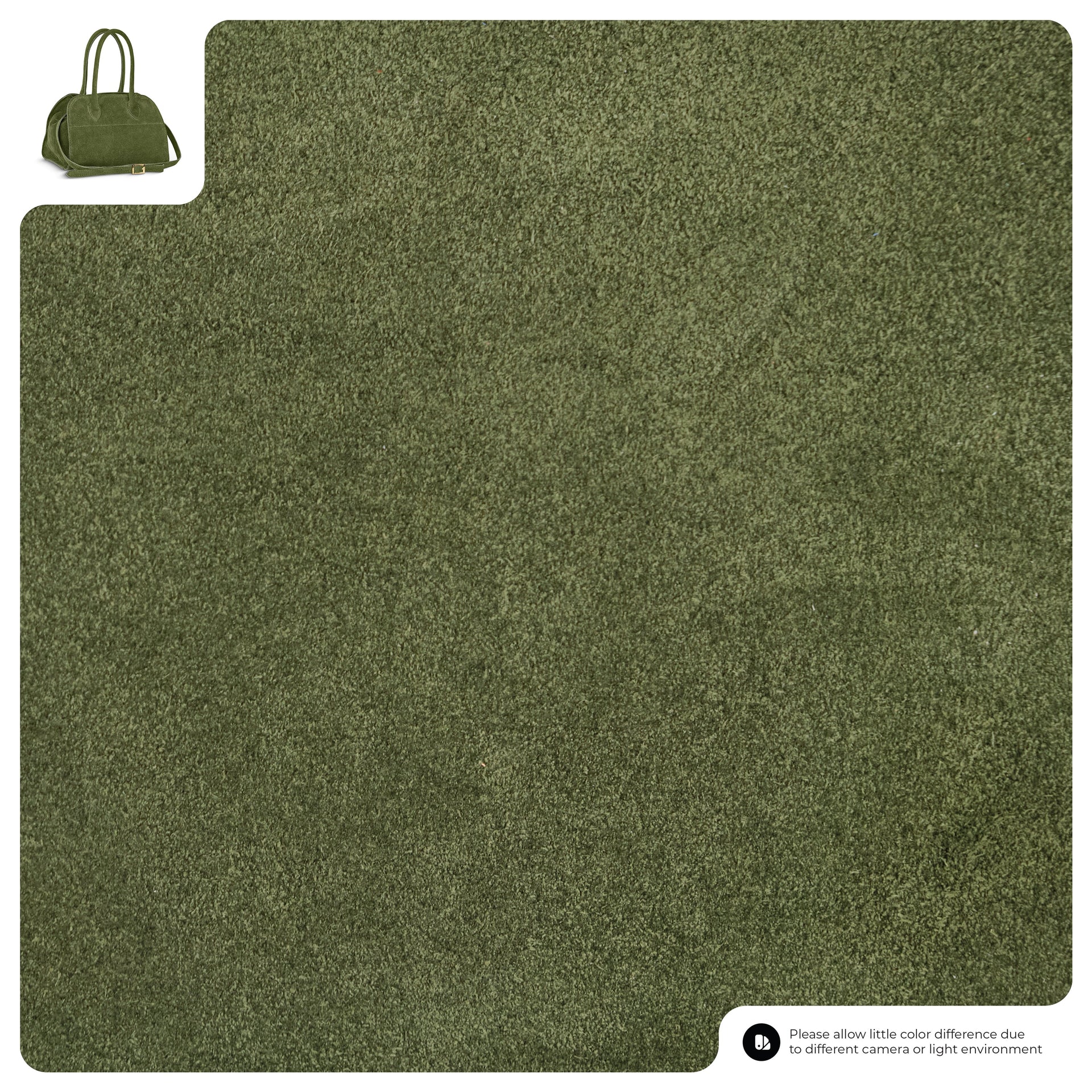 Italian Genuine Suede Compact Structured Top-Handle Bag