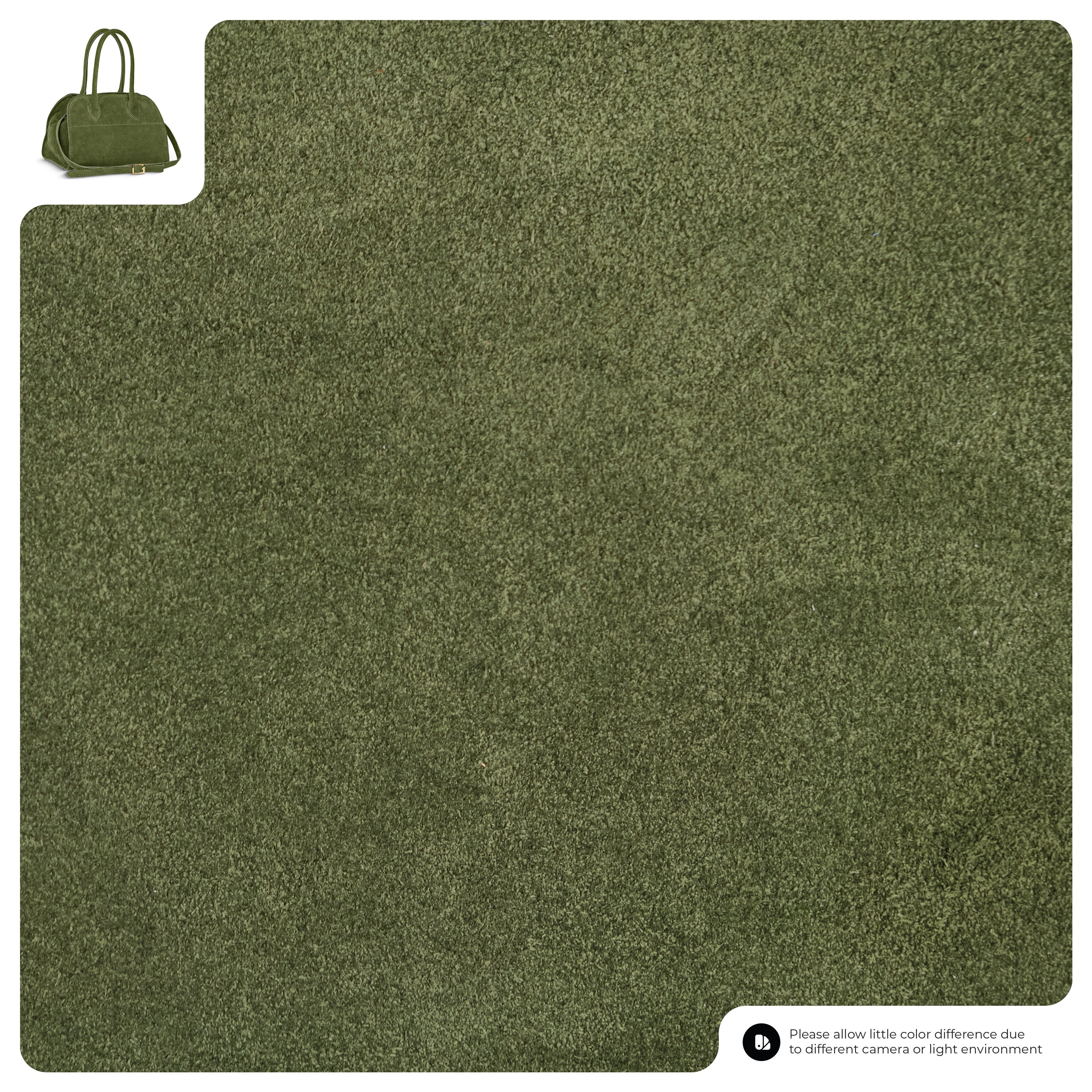 Italian Genuine Suede Compact Structured Top-Handle Bag