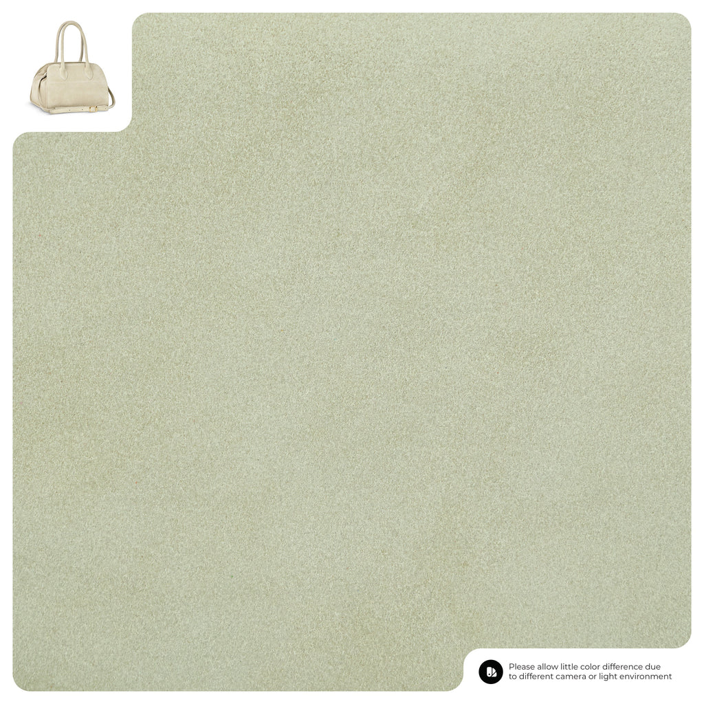 Italian Genuine Suede Compact Structured Top-Handle Bag