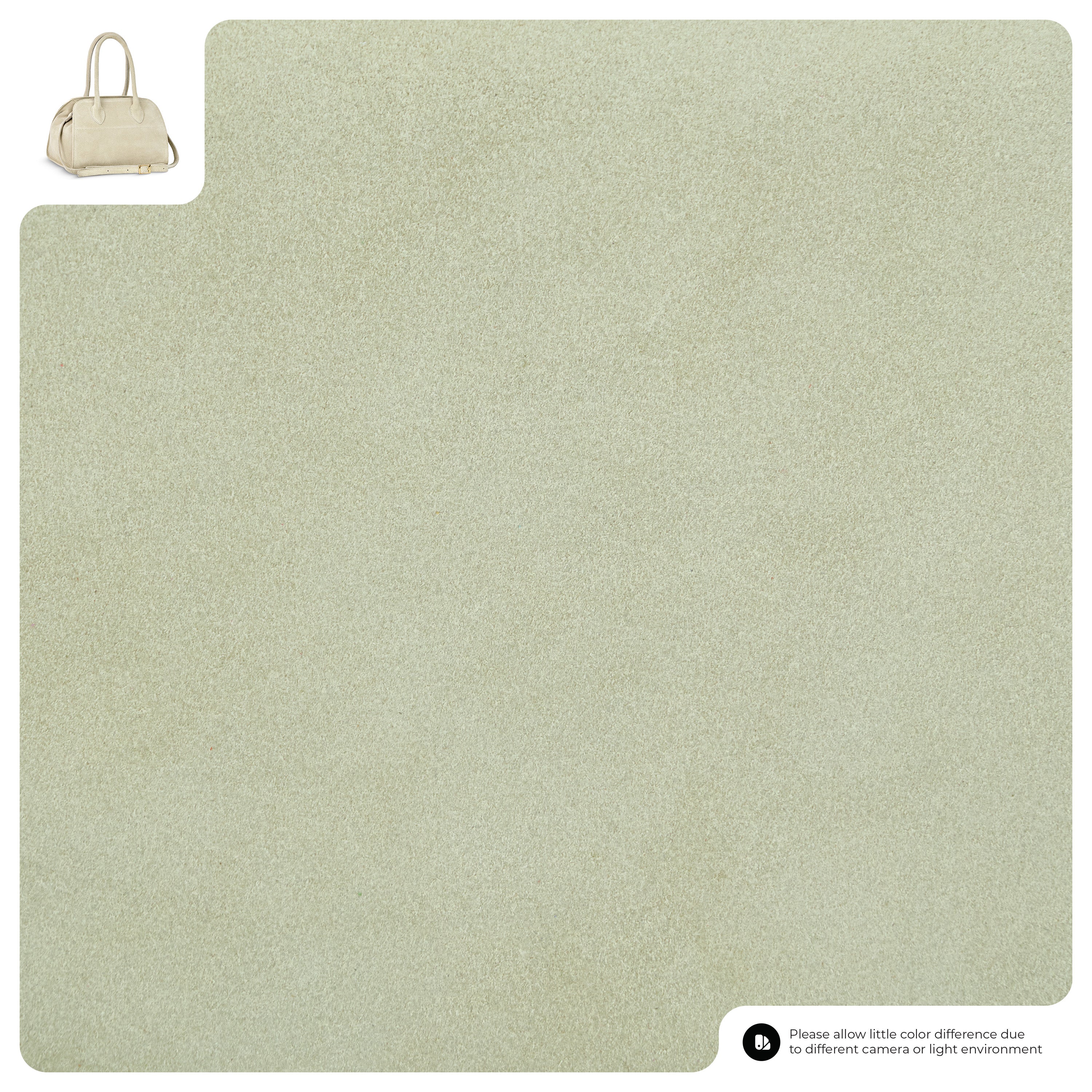 Italian Genuine Suede Compact Structured Top-Handle Bag
