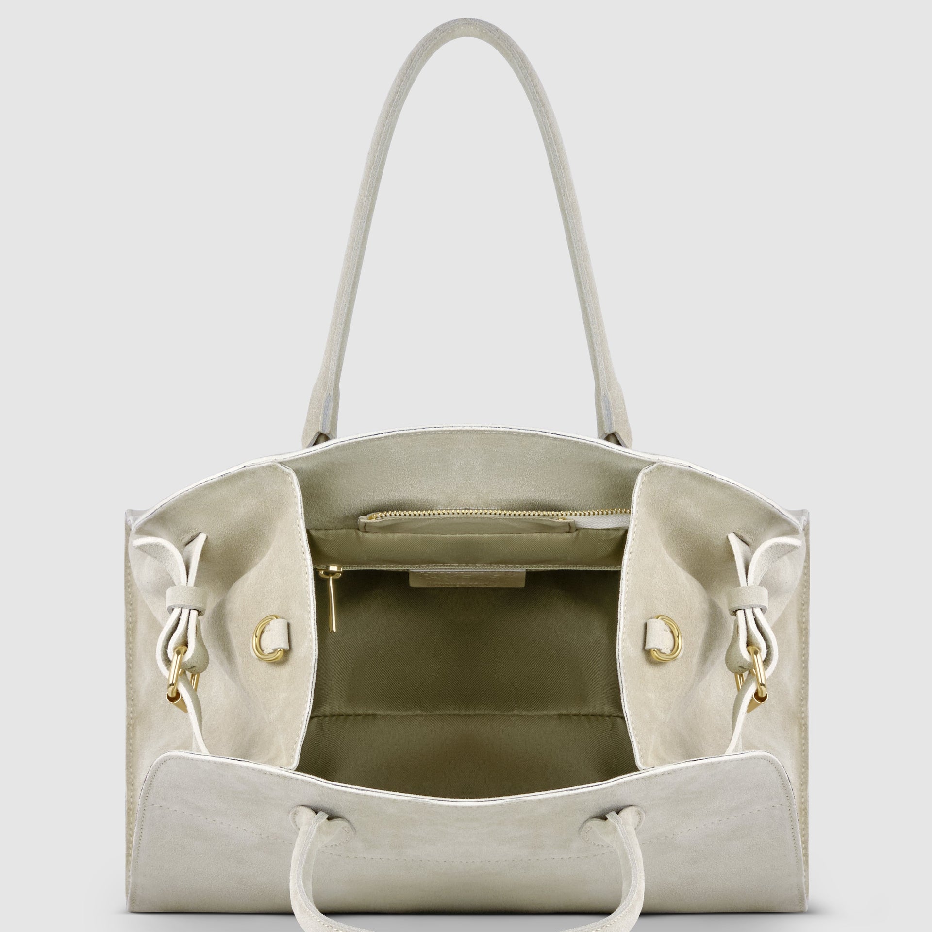 Italian Genuine Suede Top-Handle Bag with Detachable Strap