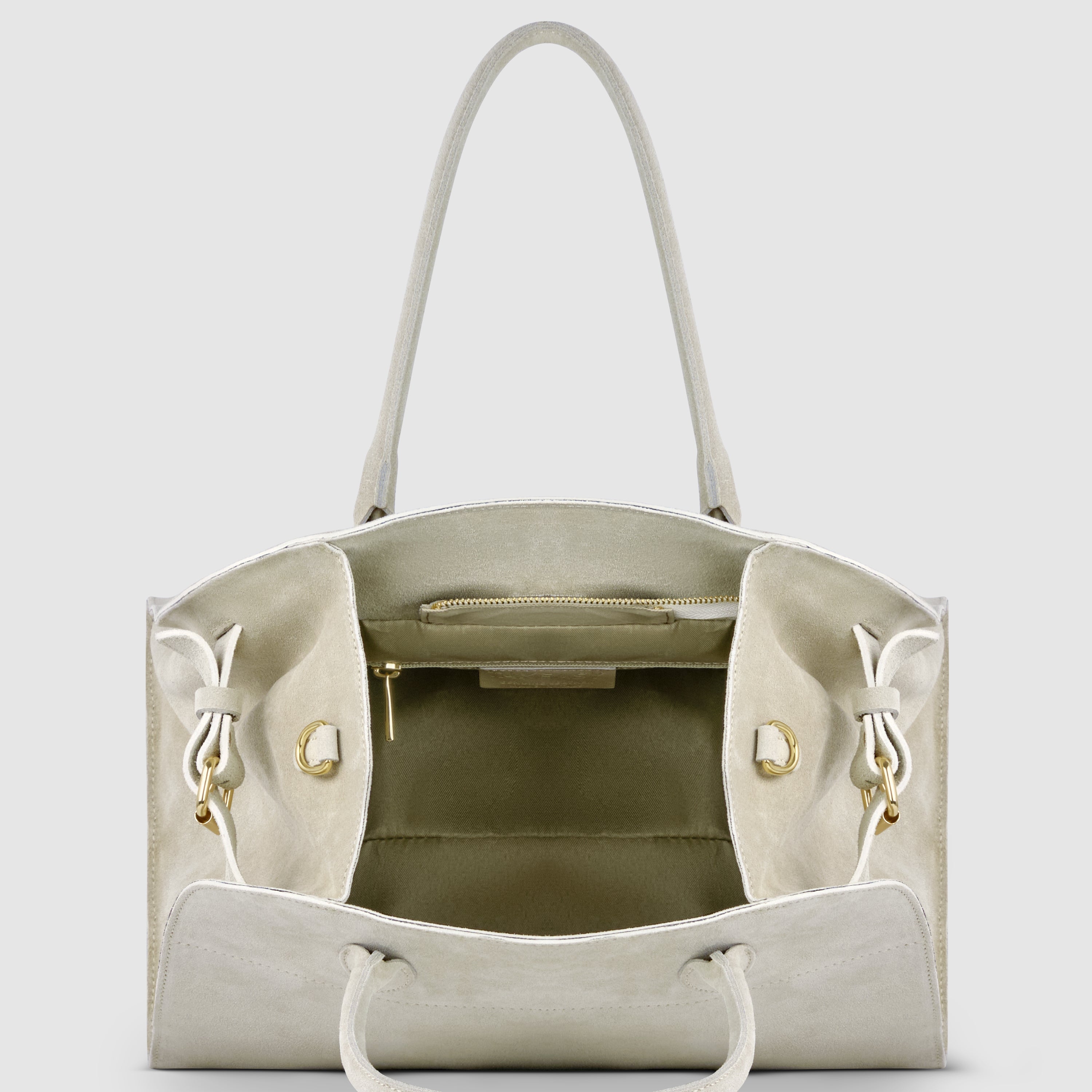 Italian Genuine Suede Top-Handle Bag with Detachable Strap