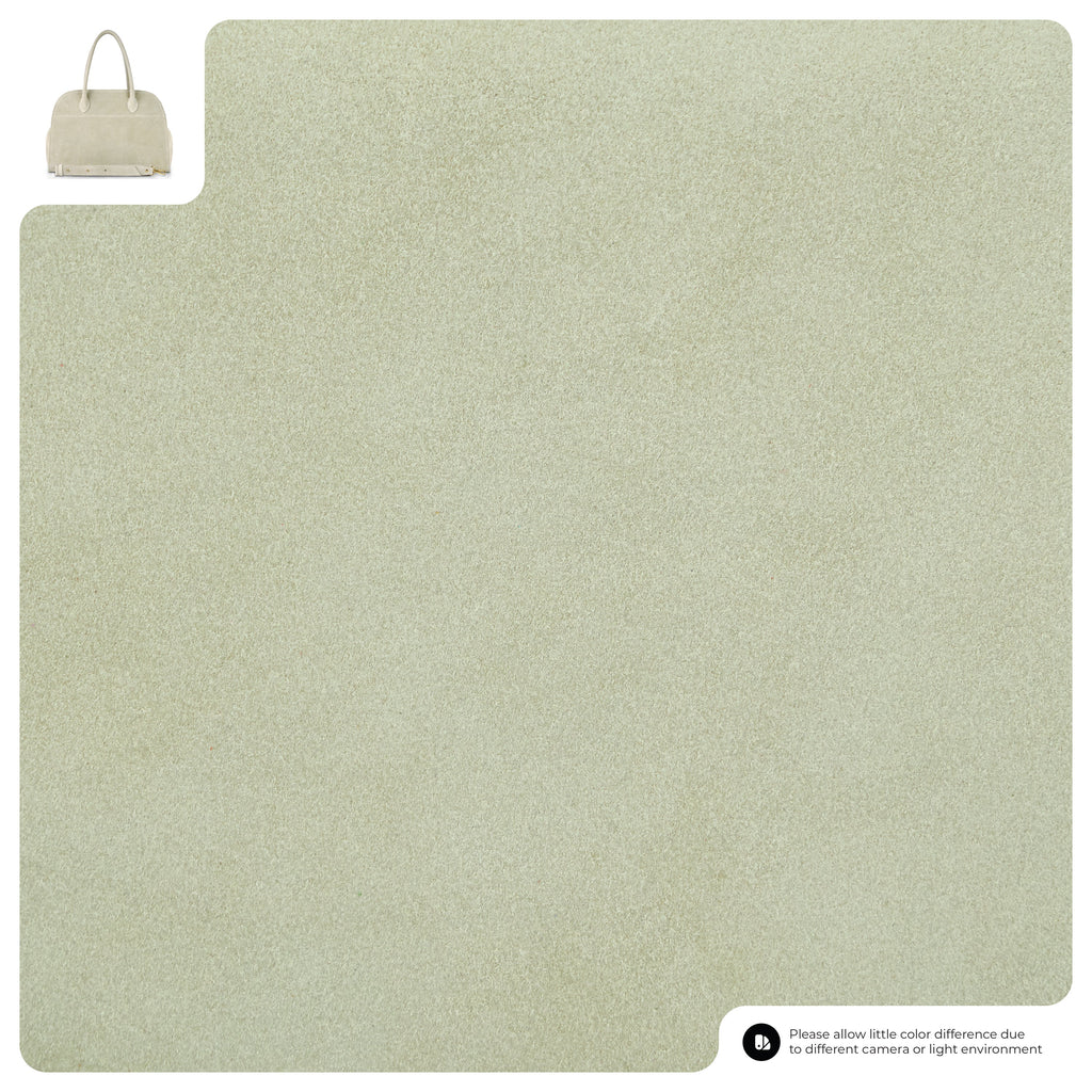Italian Genuine Suede Top-Handle Bag with Detachable Strap