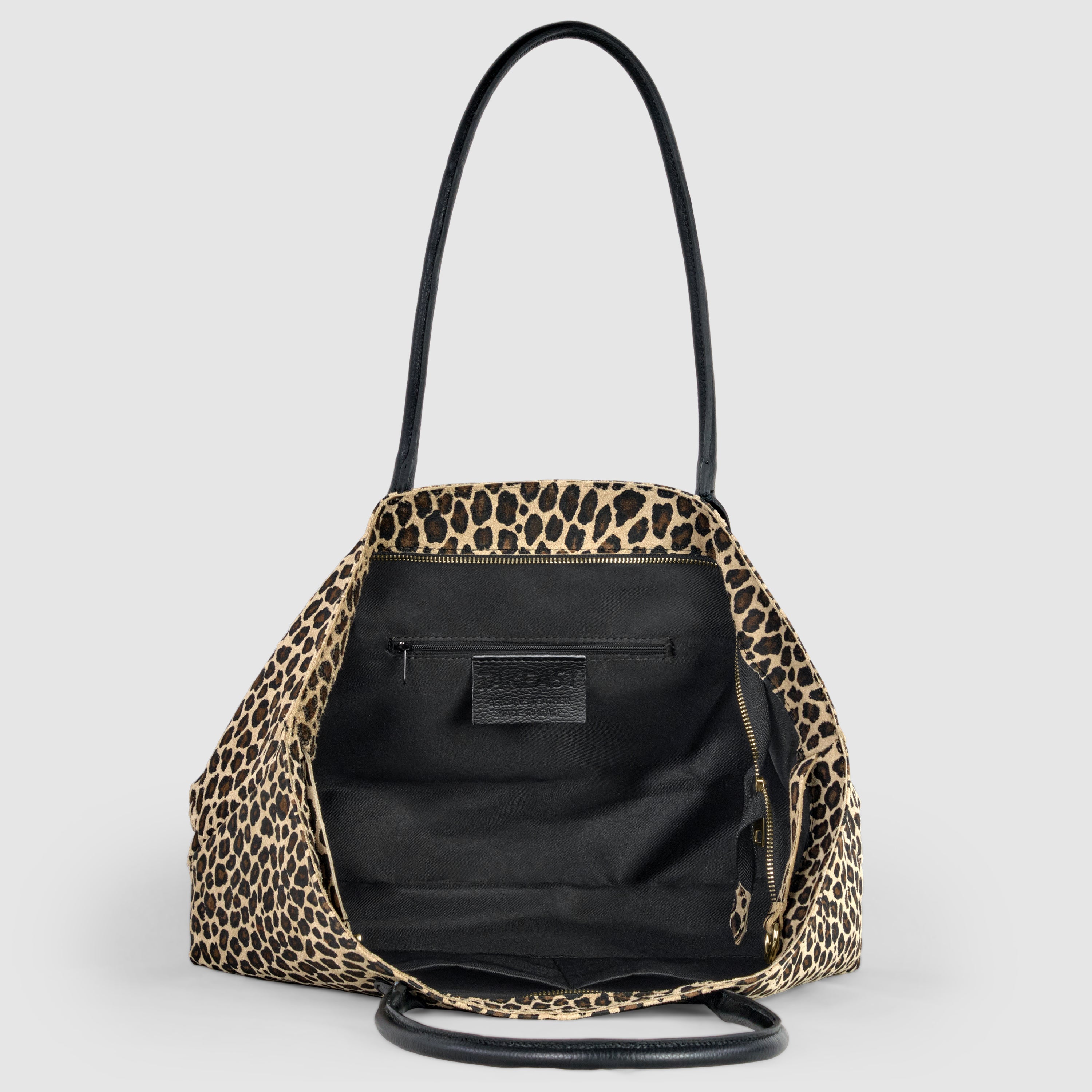 Large Italian Genuine Suede Carryall Tote Bag