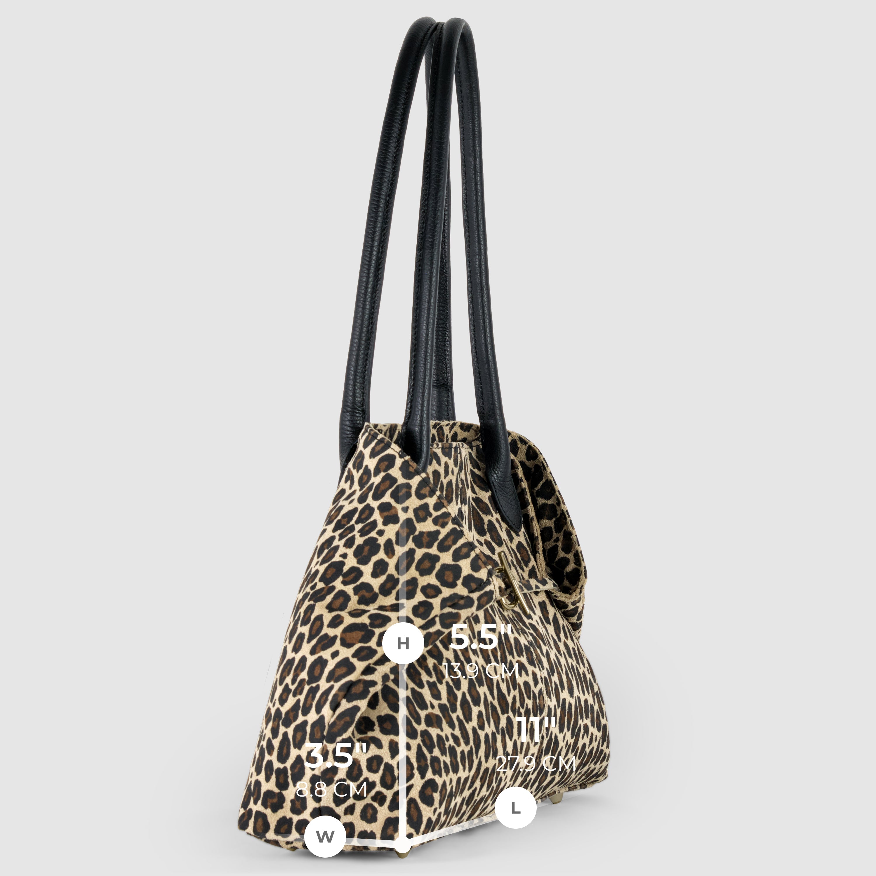 Large Italian Genuine Suede Carryall Tote Bag
