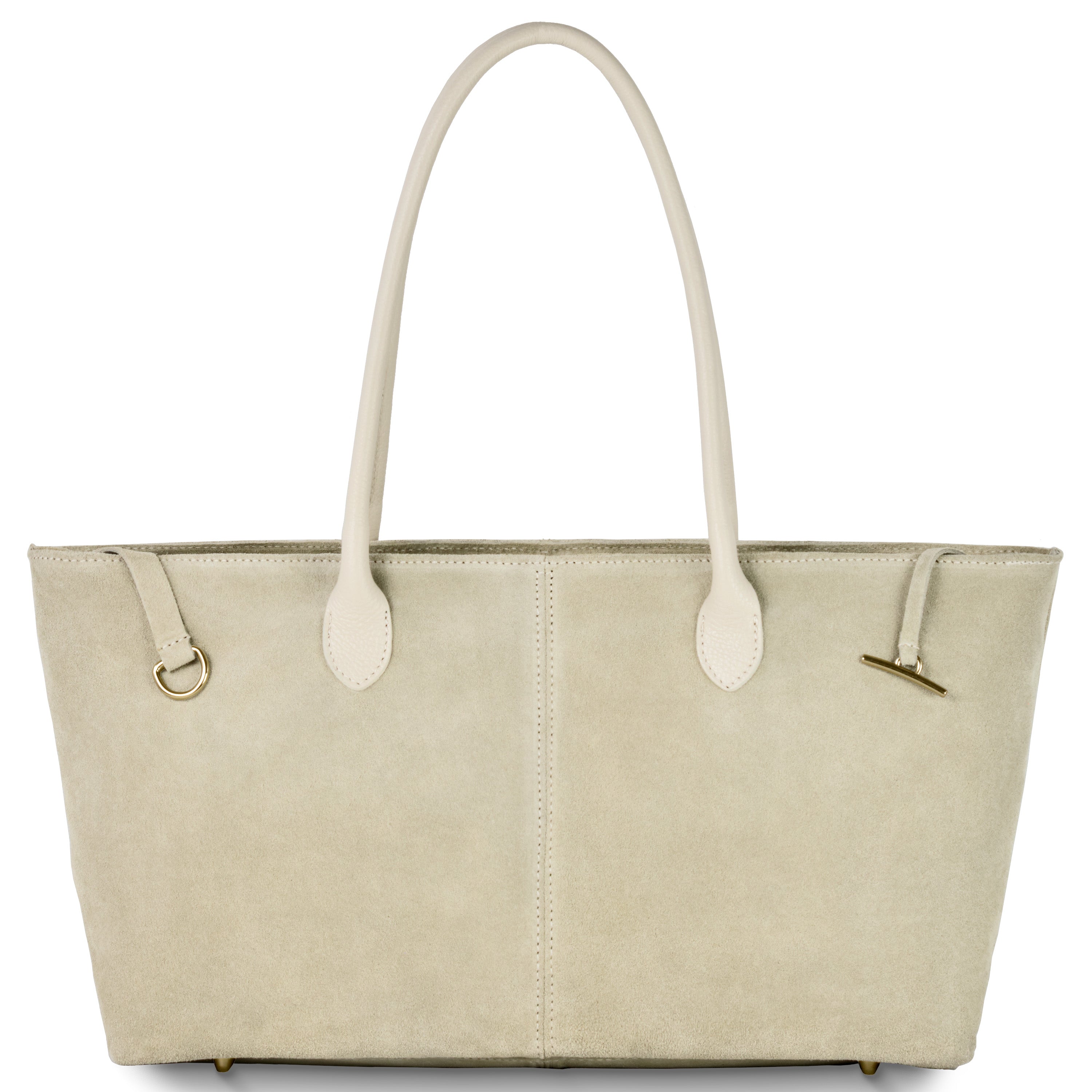 Large Italian Genuine Suede Carryall Tote Bag