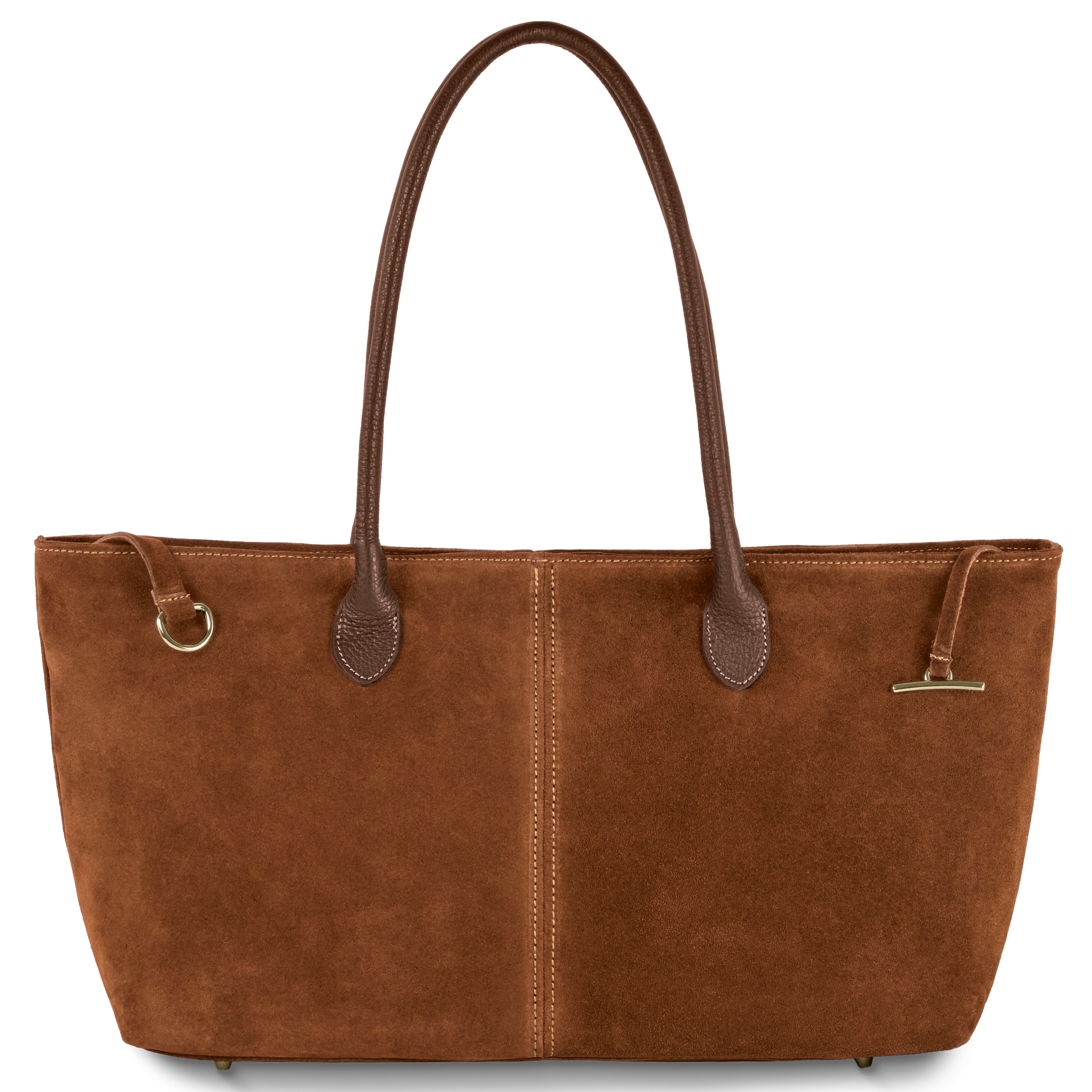 Large Italian Genuine Suede Carryall Tote Bag