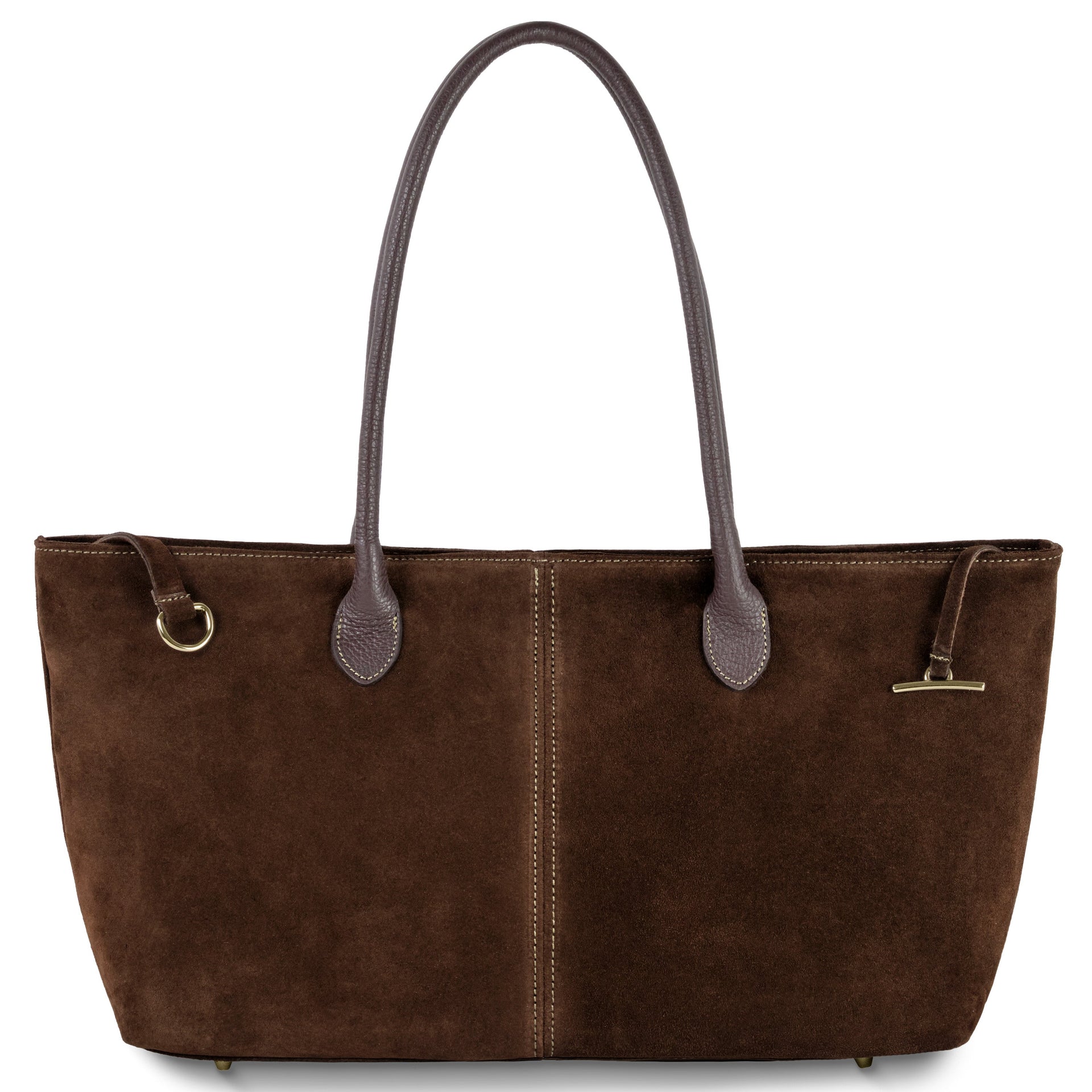 Large Italian Genuine Suede Carryall Tote Bag