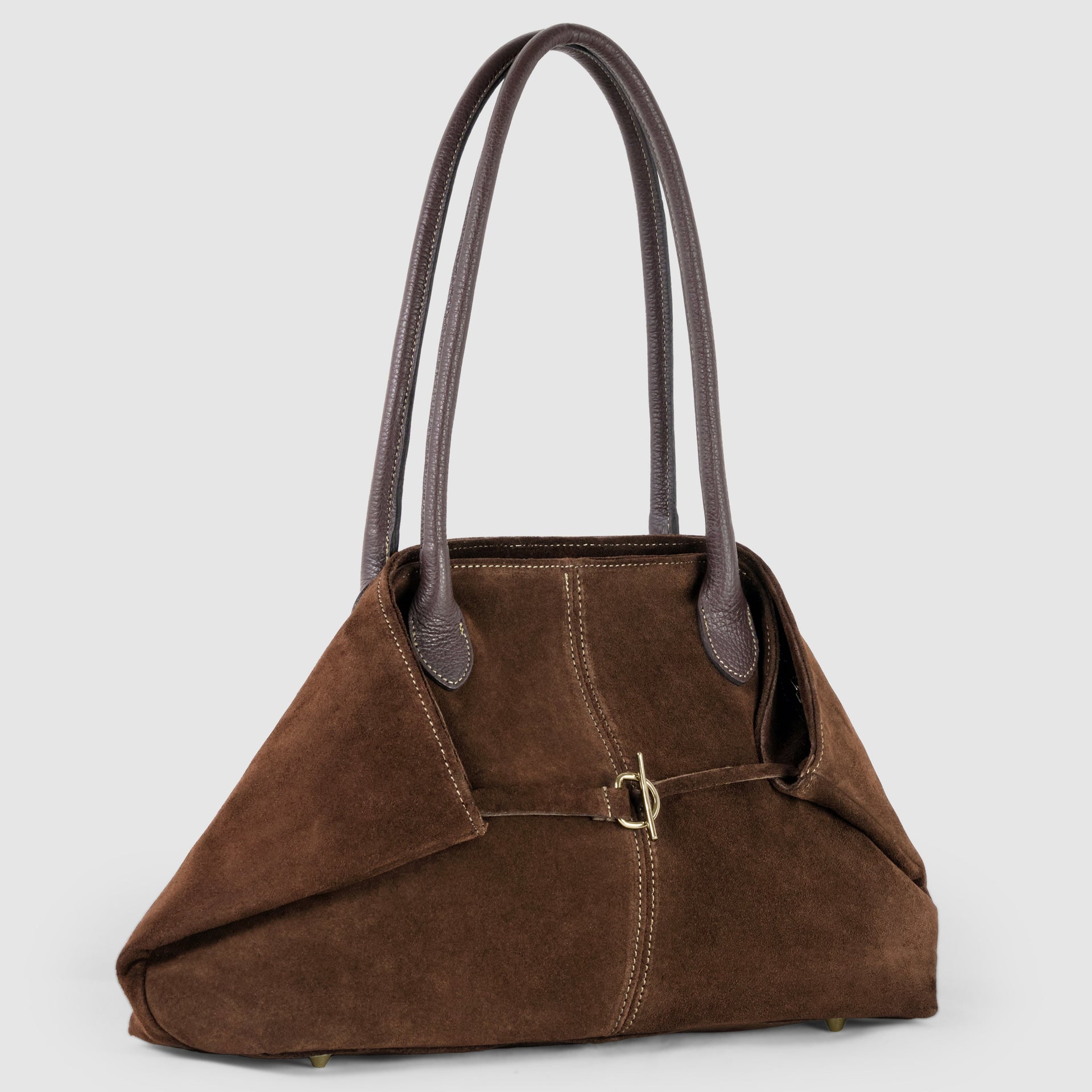 Large Italian Genuine Suede Carryall Tote Bag
