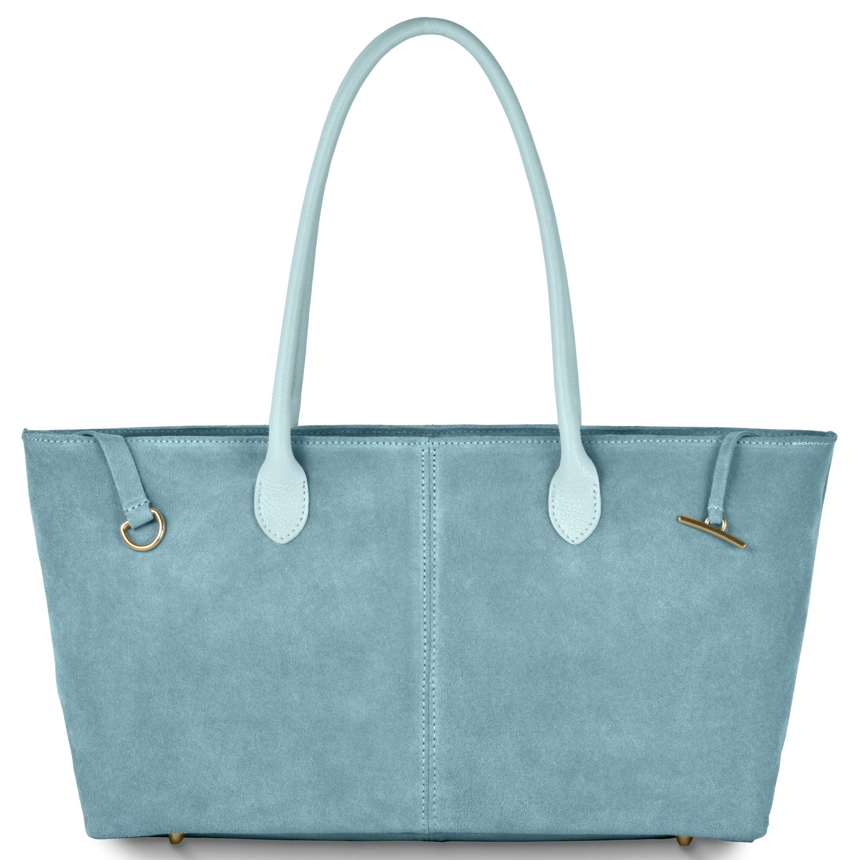 Large Italian Genuine Suede Carryall Tote Bag