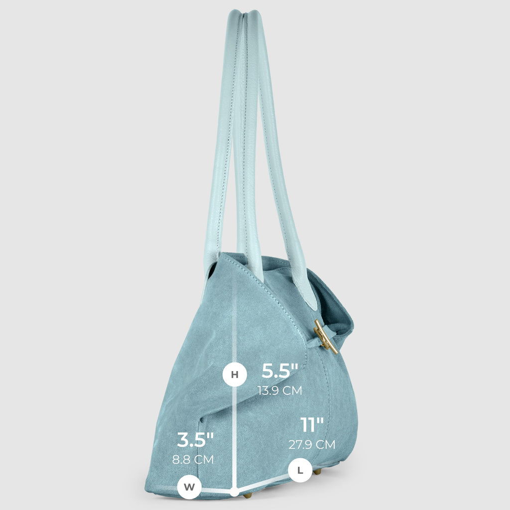Large Italian Genuine Suede Carryall Tote Bag