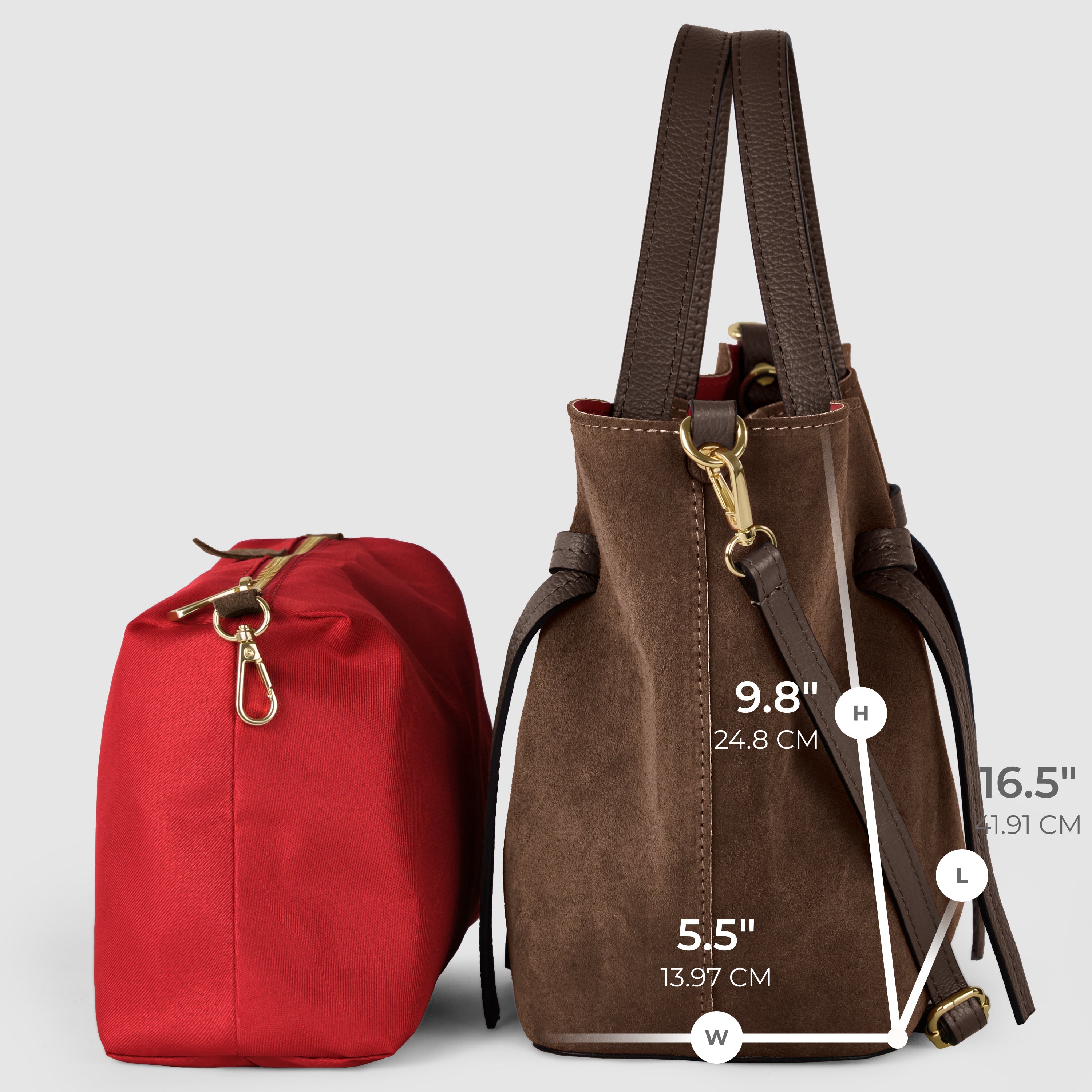 Italian Genuine Suede Tote Bag – Spacious Everyday Carryall