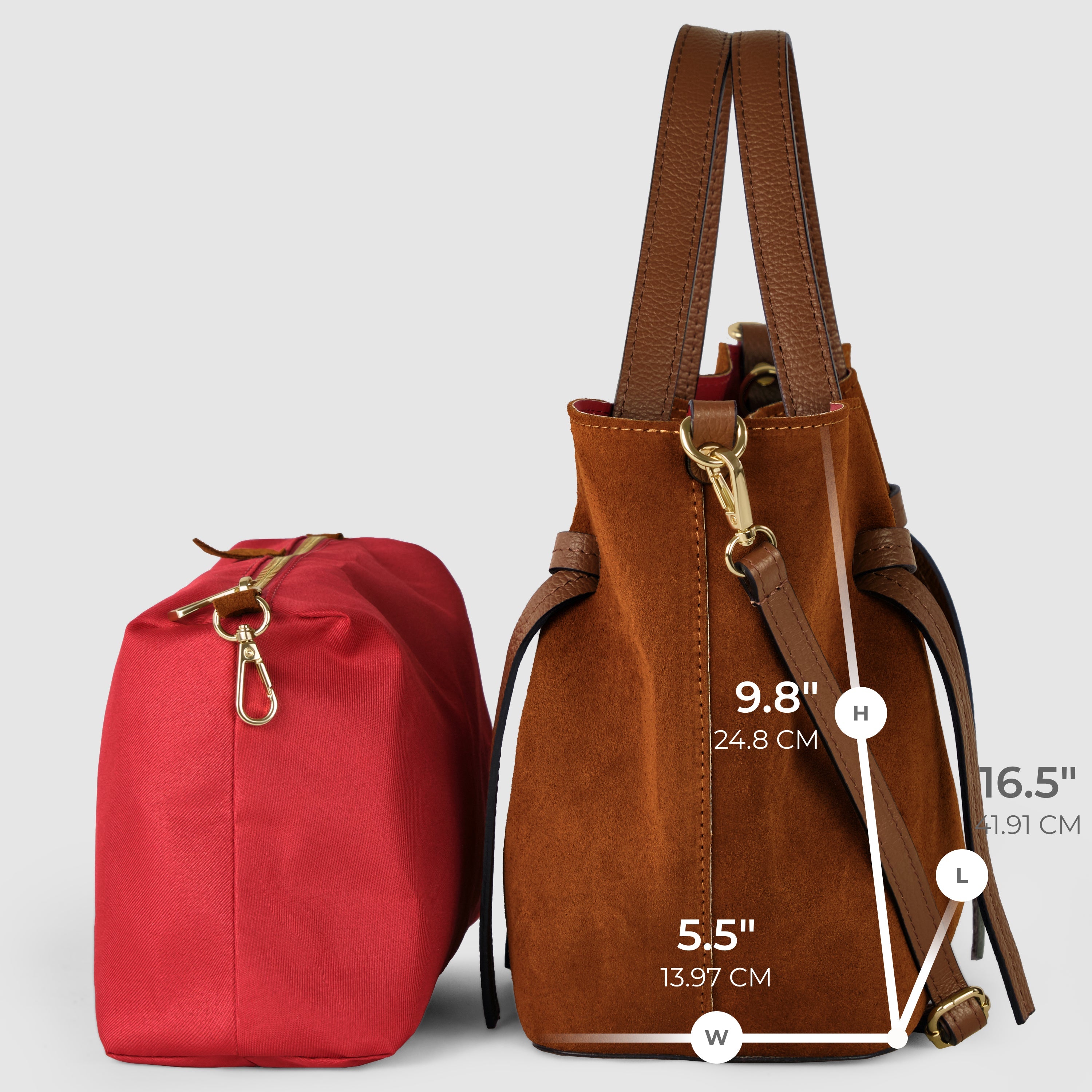 Italian Genuine Suede Tote Bag – Spacious Everyday Carryall