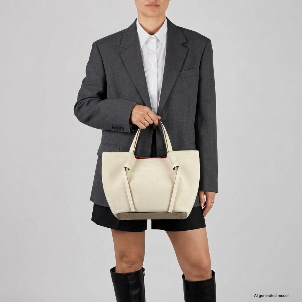 Italian Genuine Suede Tote Bag – Spacious Everyday Carryall