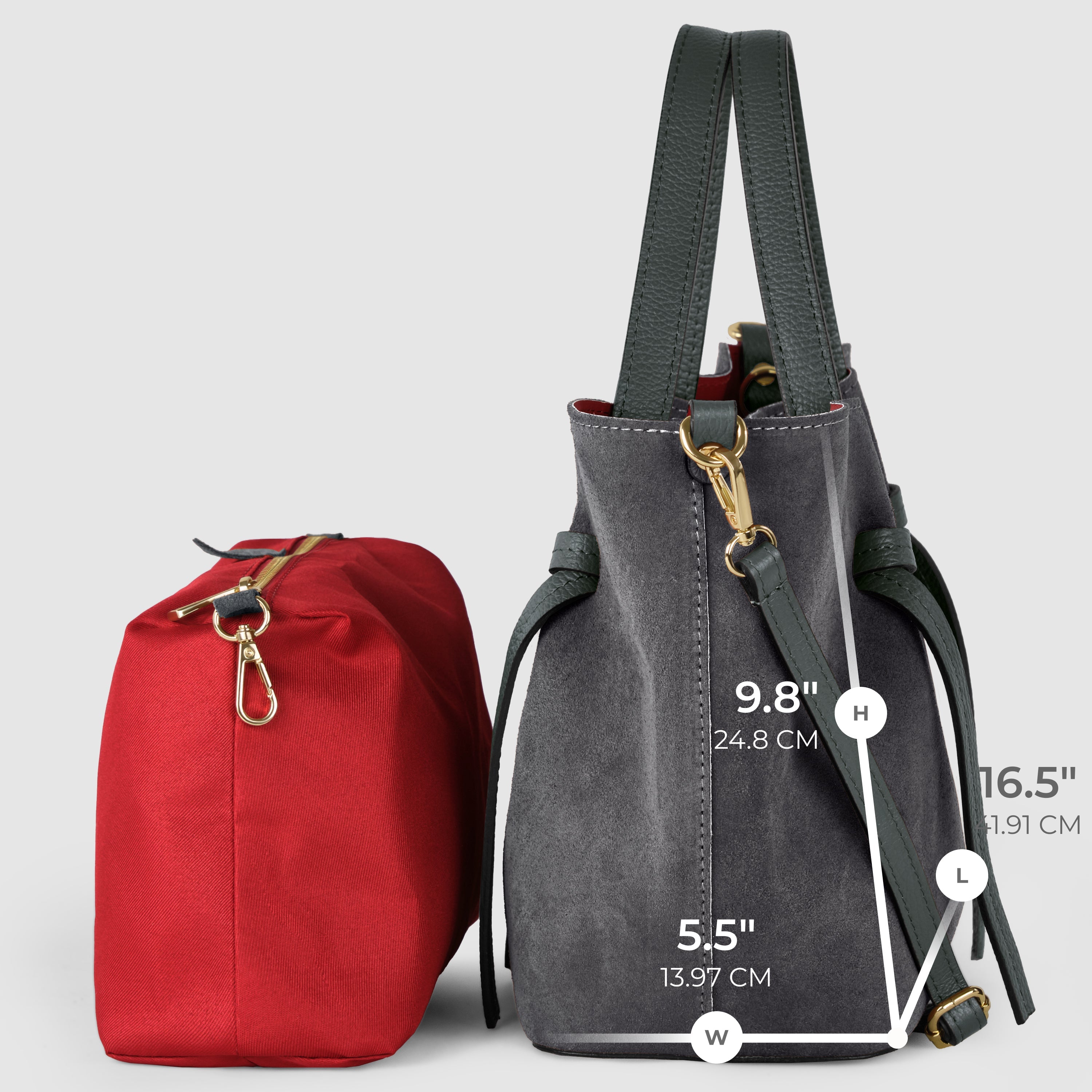 Italian Genuine Suede Tote Bag – Spacious Everyday Carryall