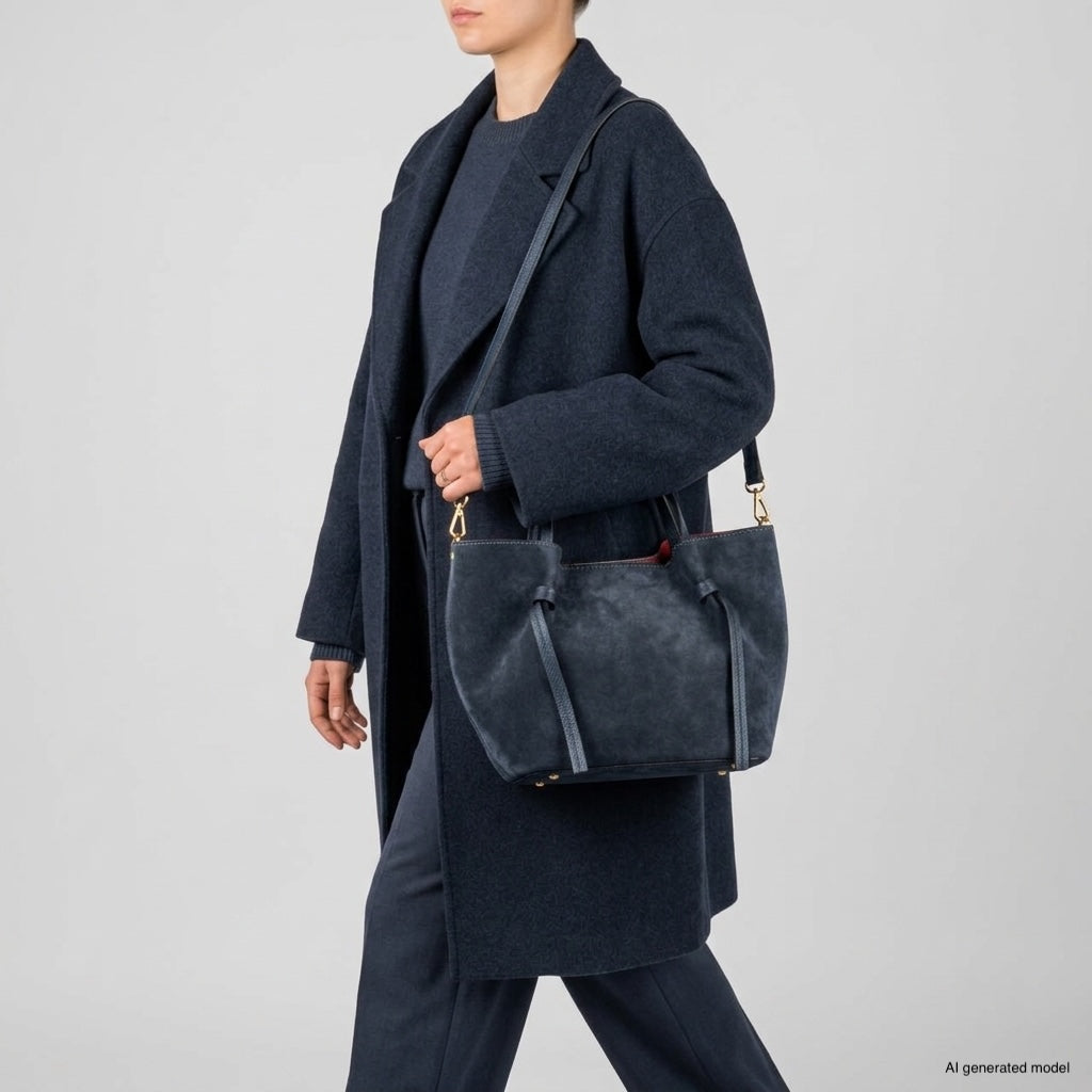 Italian Genuine Suede Tote Bag – Spacious Everyday Carryall