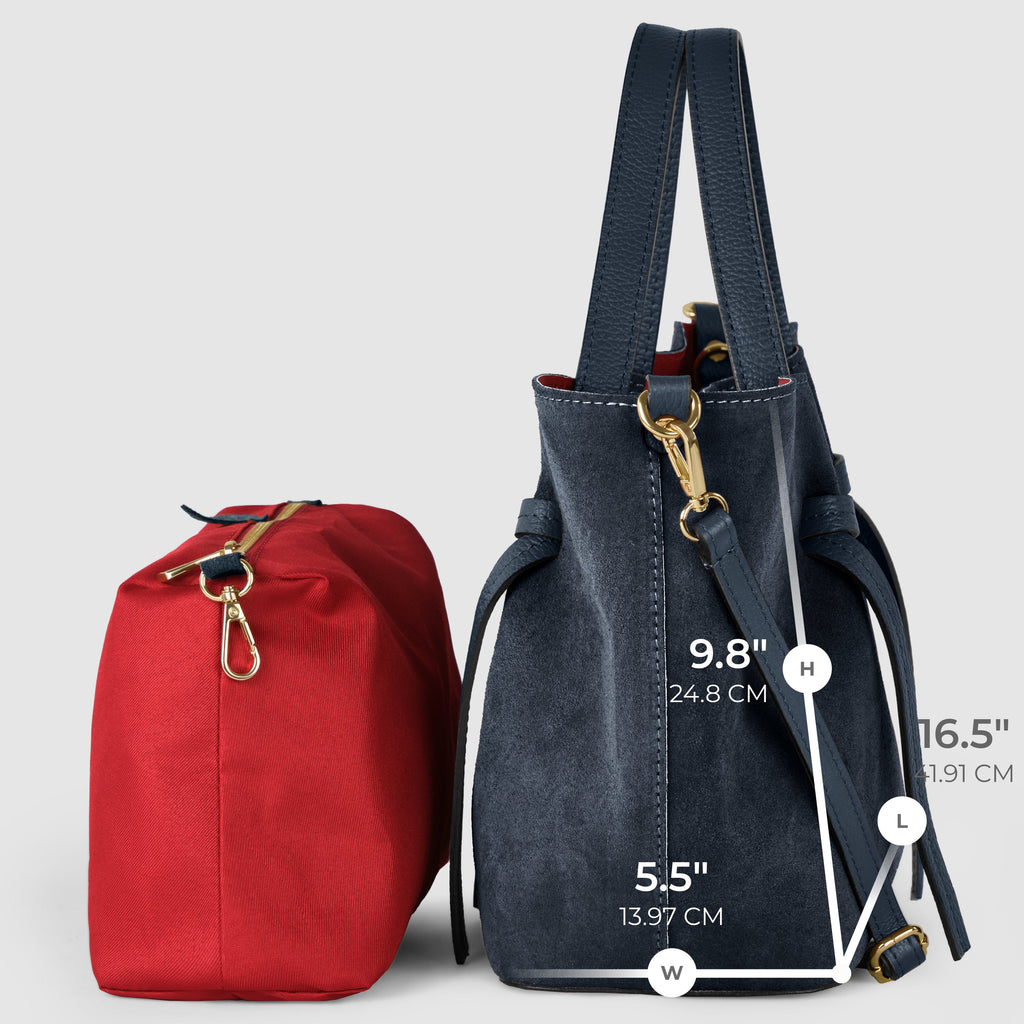 Italian Genuine Suede Tote Bag – Spacious Everyday Carryall