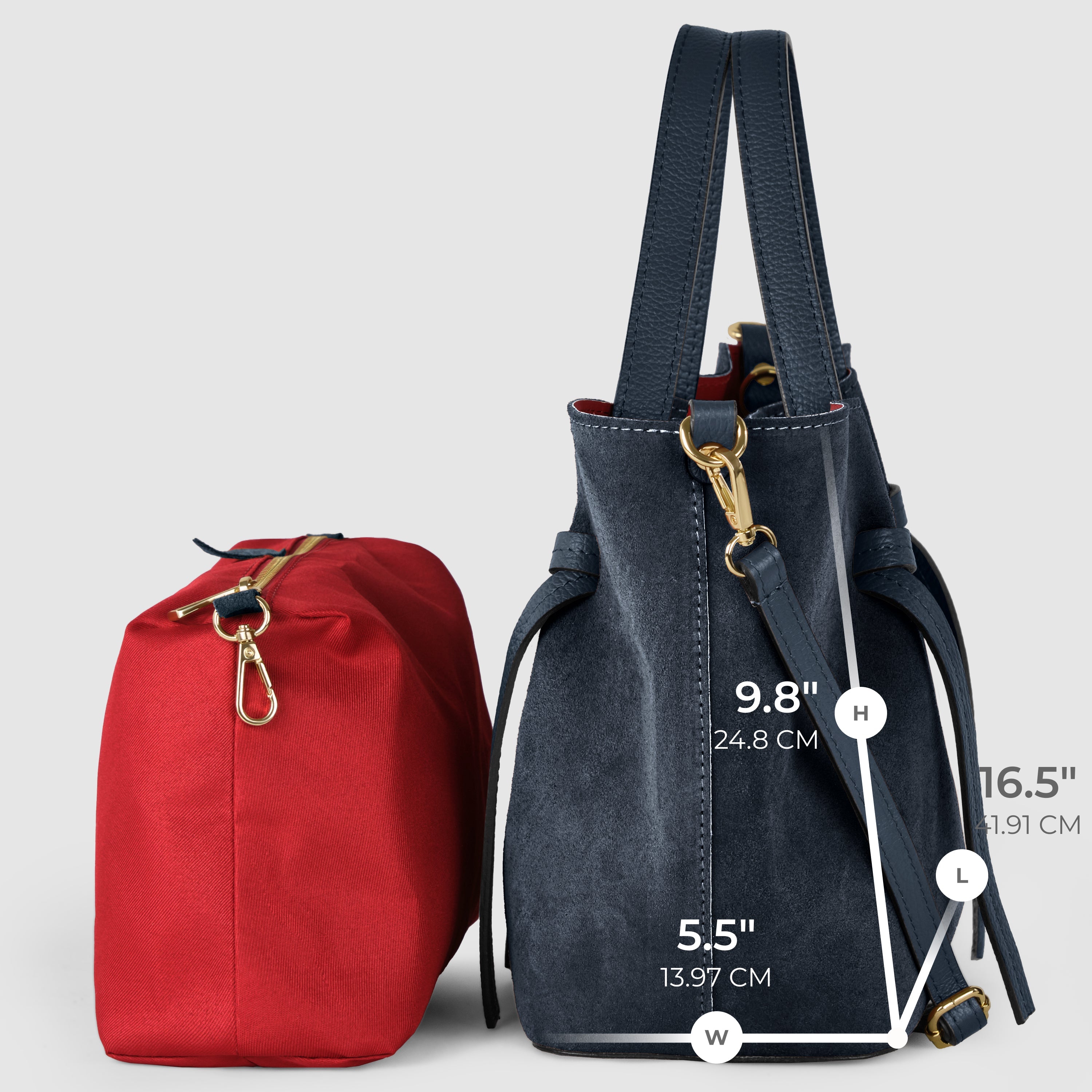 Italian Genuine Suede Tote Bag – Spacious Everyday Carryall