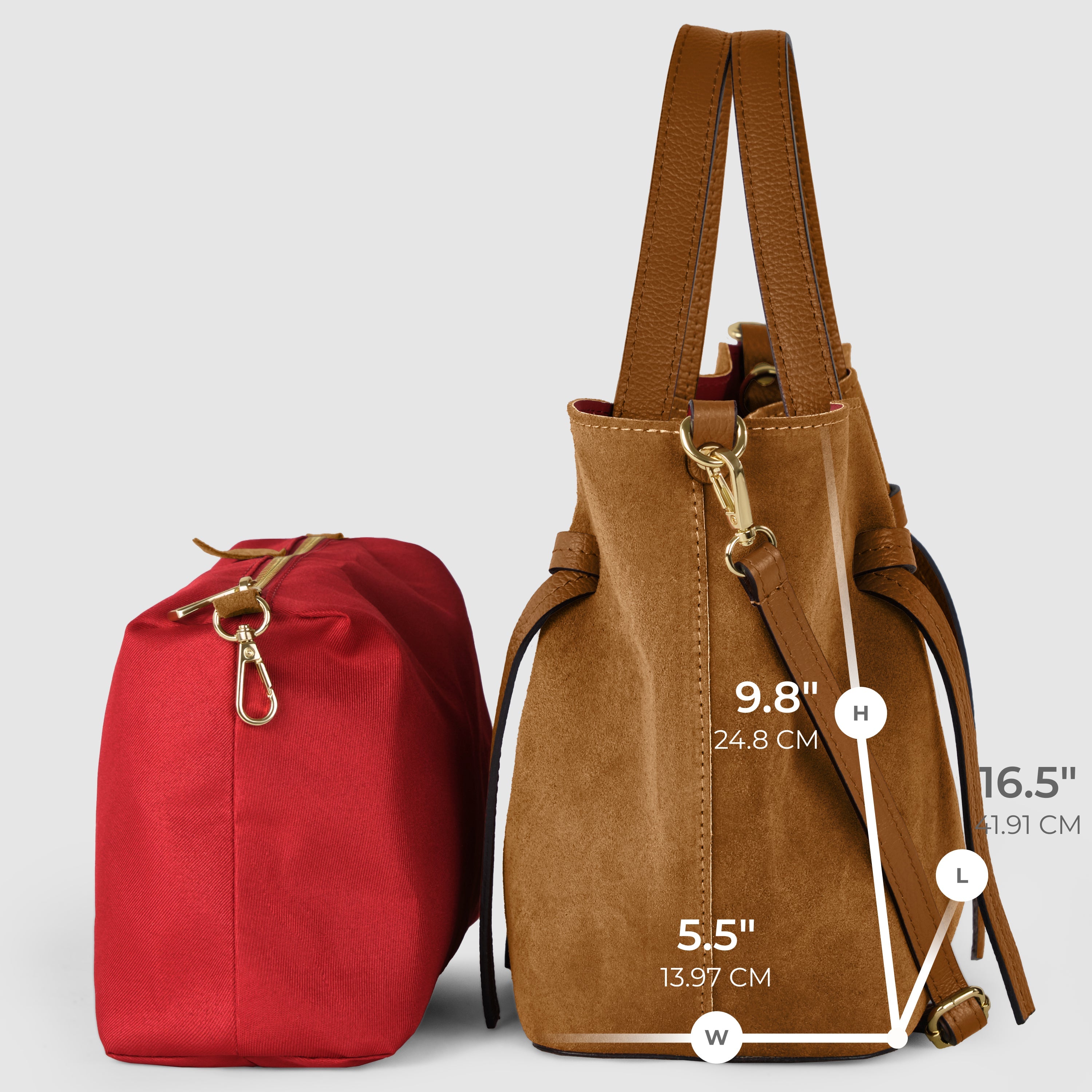 Italian Genuine Suede Tote Bag – Spacious Everyday Carryall