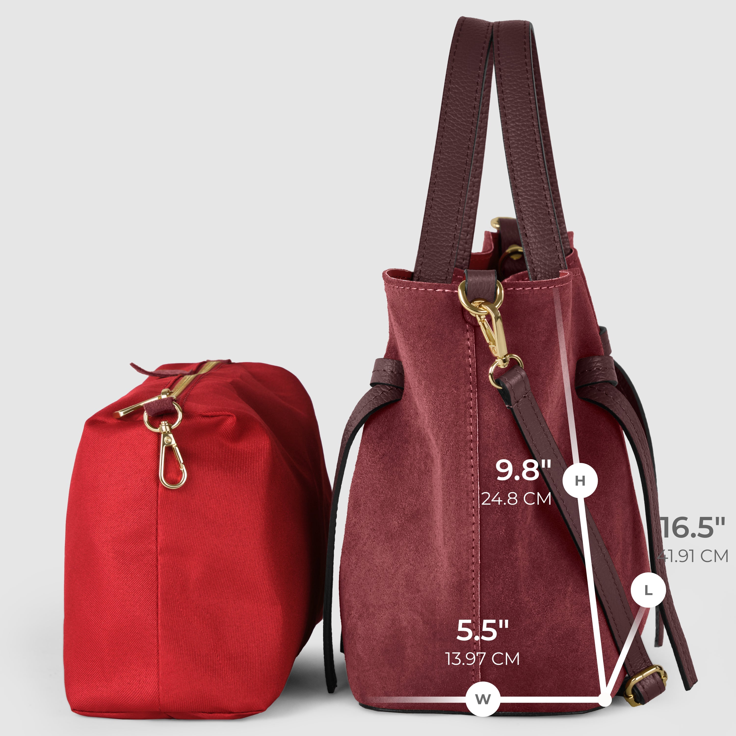 Italian Genuine Suede Tote Bag – Spacious Everyday Carryall