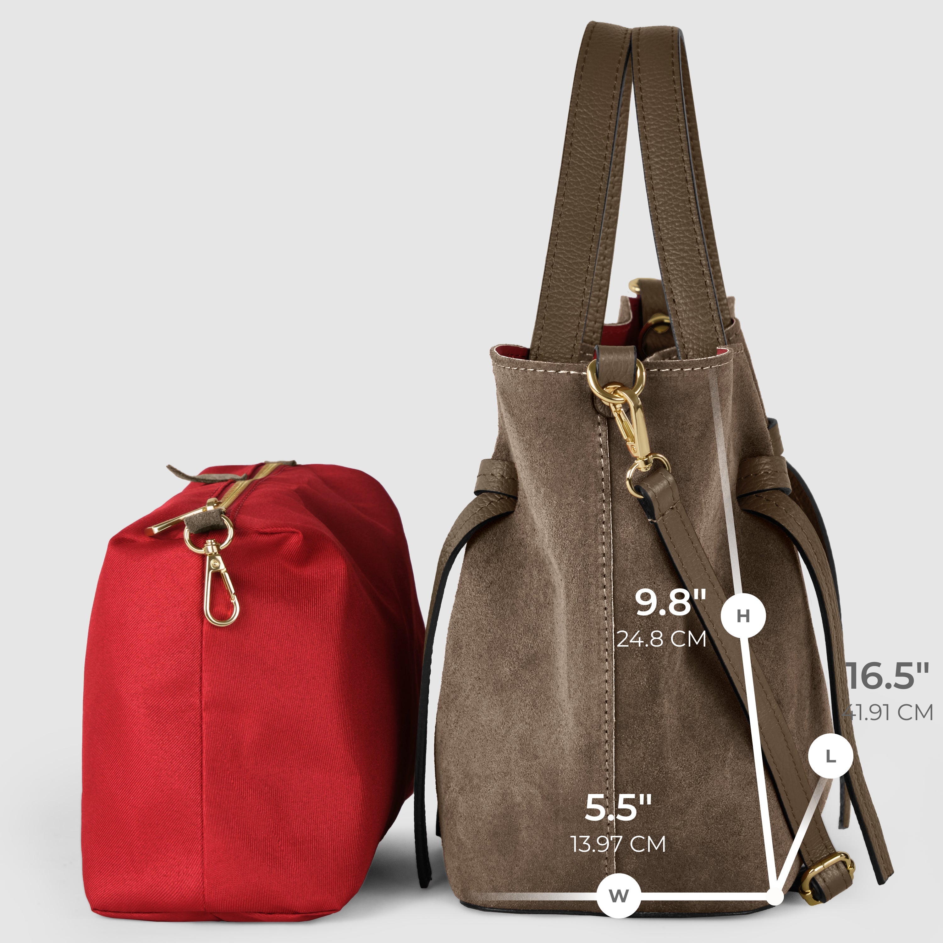 Italian Genuine Suede Tote Bag – Spacious Everyday Carryall