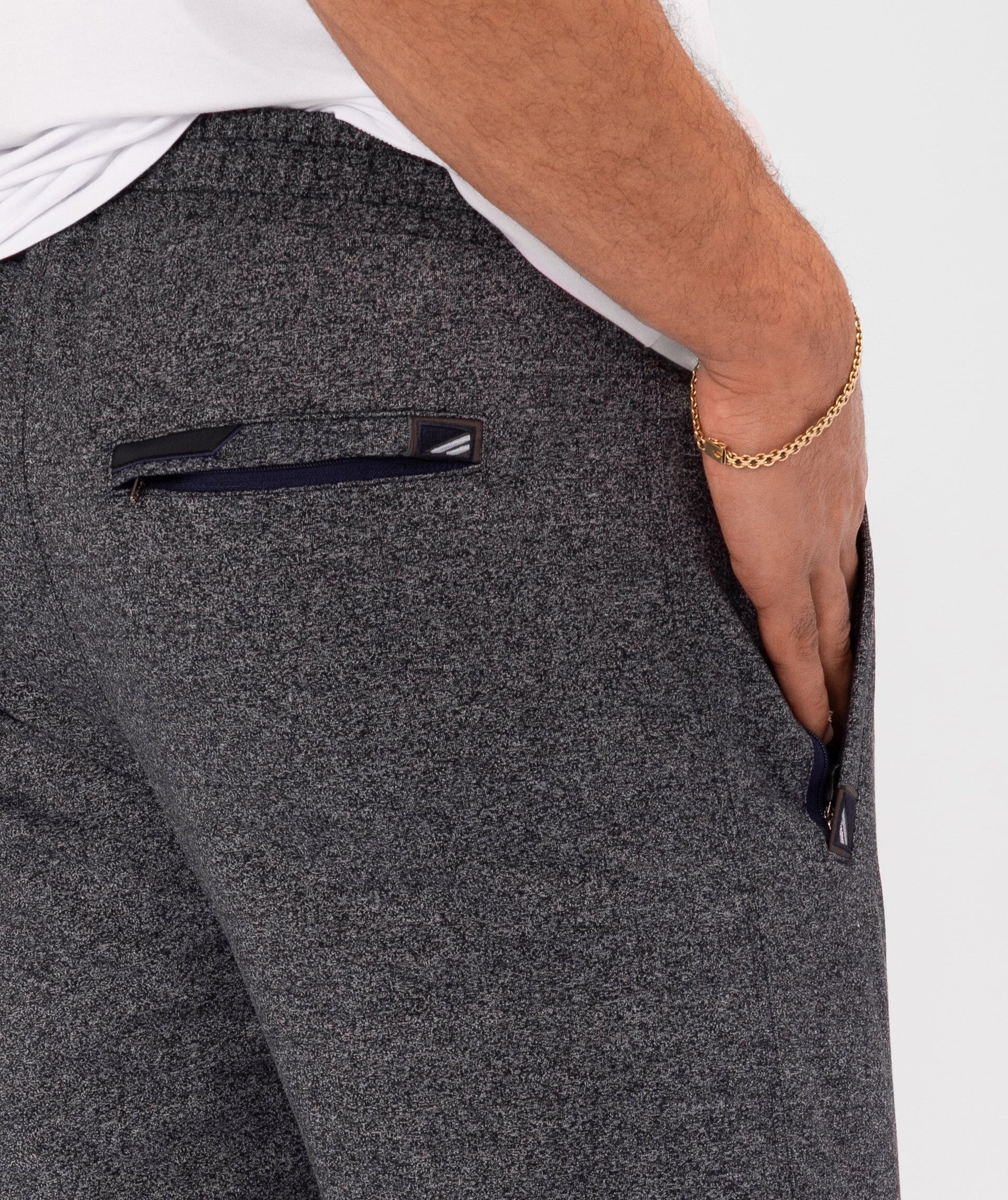 Navy Blue Athletic Tapered Jogger Pants for Tall Men - Image 19