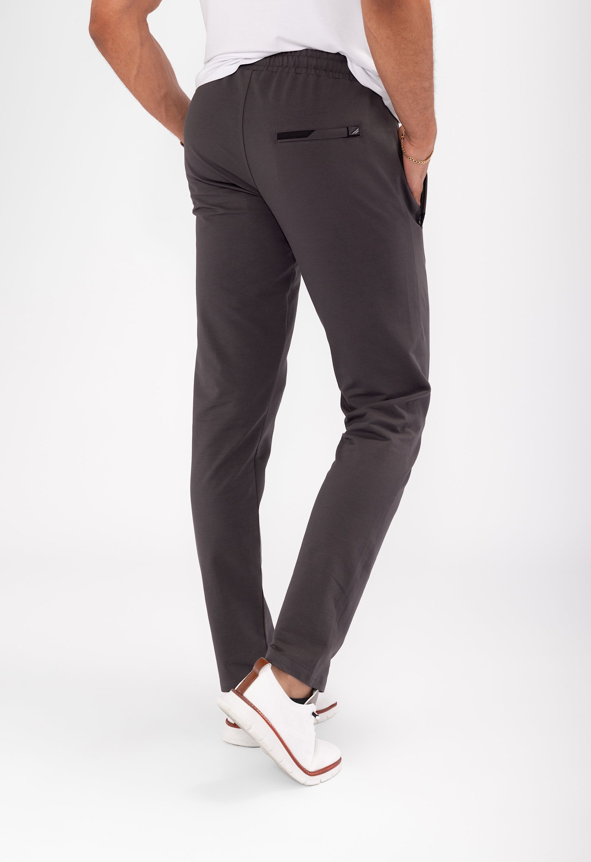 Navy Blue Athletic Tapered Jogger Pants for Tall Men - Image 28