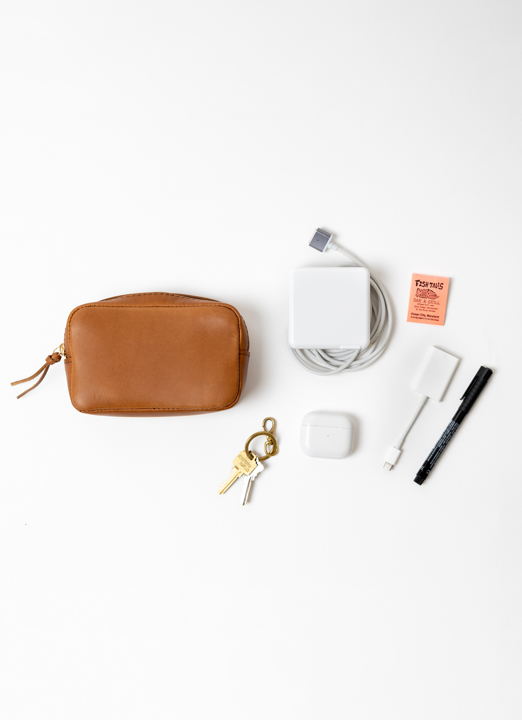 Premium Leather Gadget Bag – Tech Organizer