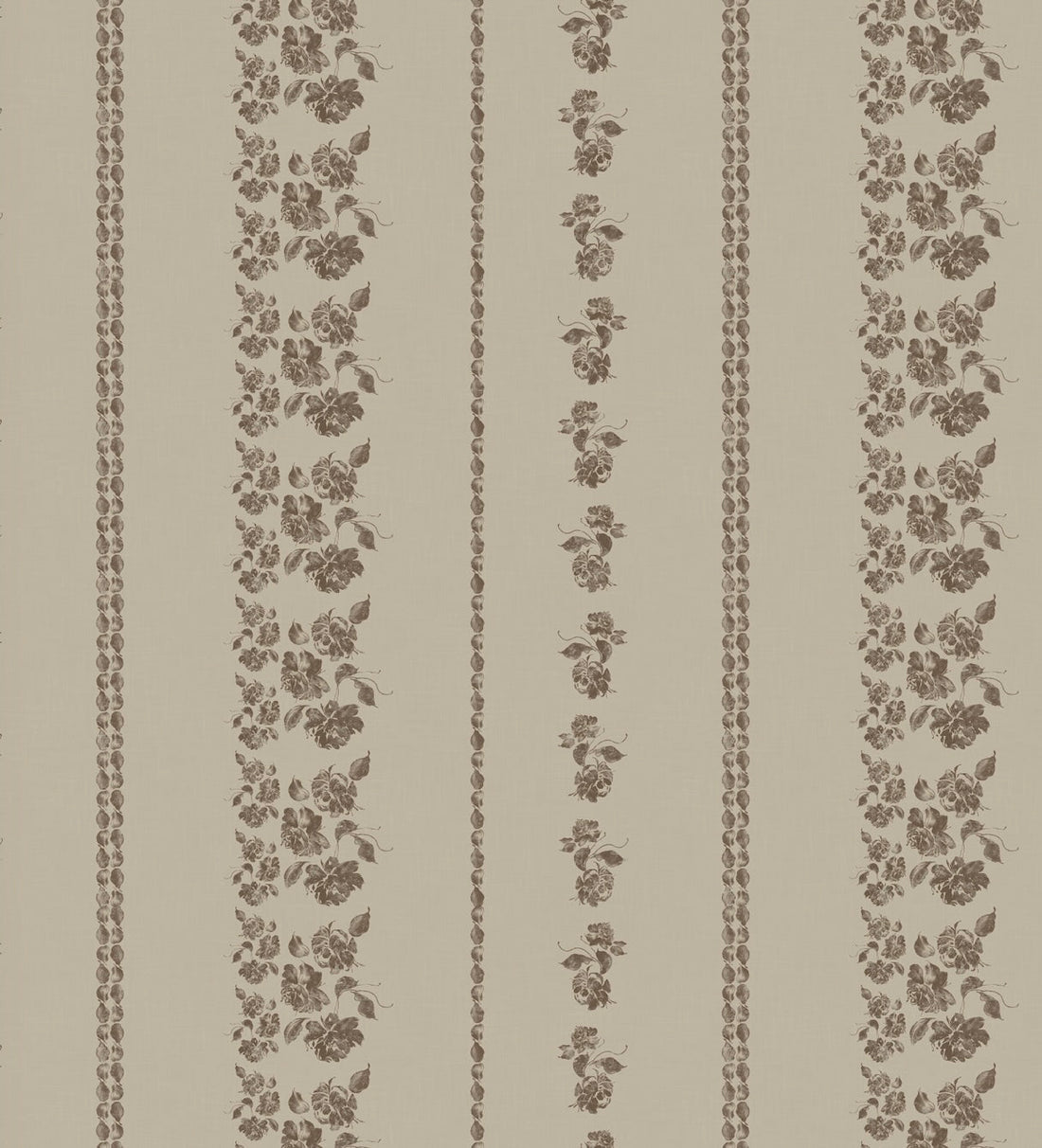 Roselle Stripe Removable Wallpaper in Brown and Cream