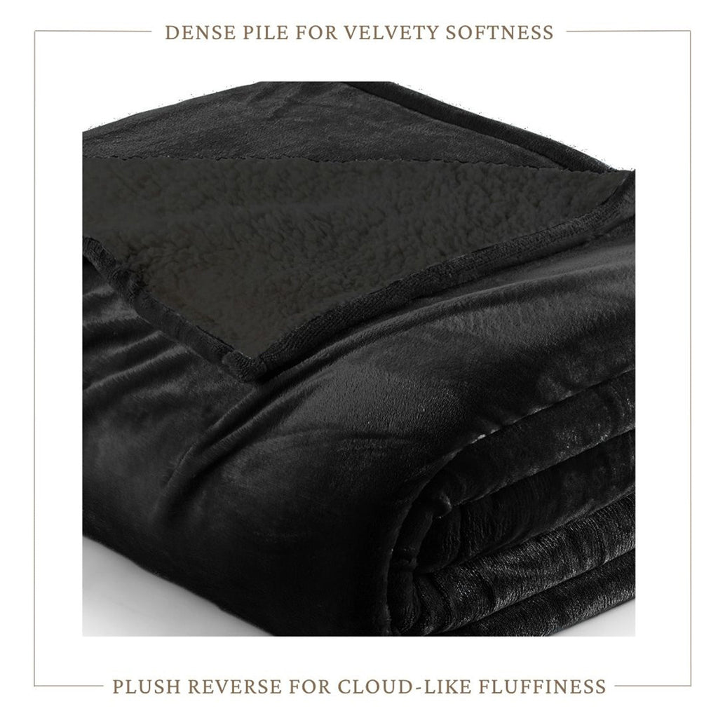 White Velvet Plush Sherpa Reversible Bed Blanket Ultra Soft - Image 39