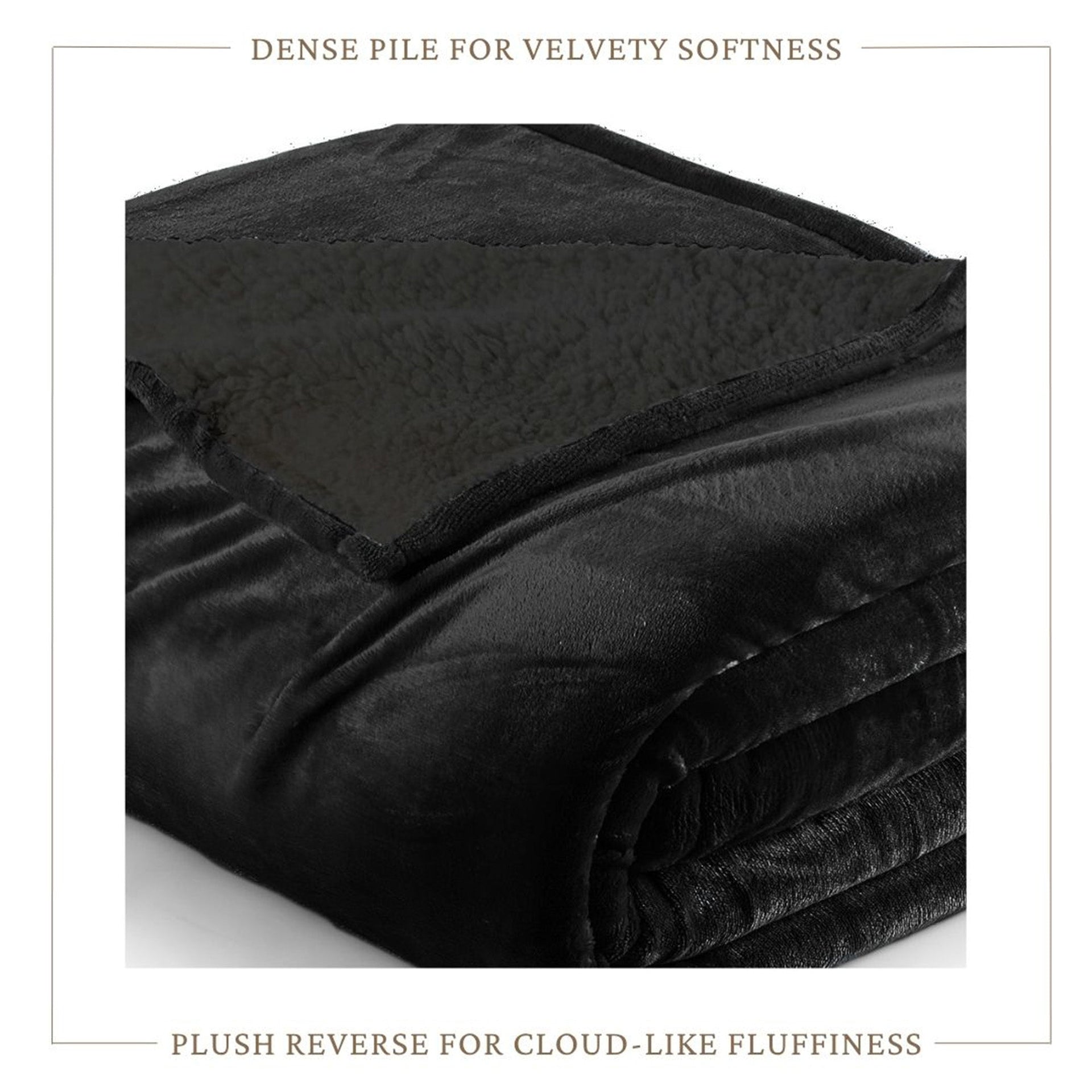 White Velvet Plush Sherpa Reversible Bed Blanket Ultra Soft - Image 39