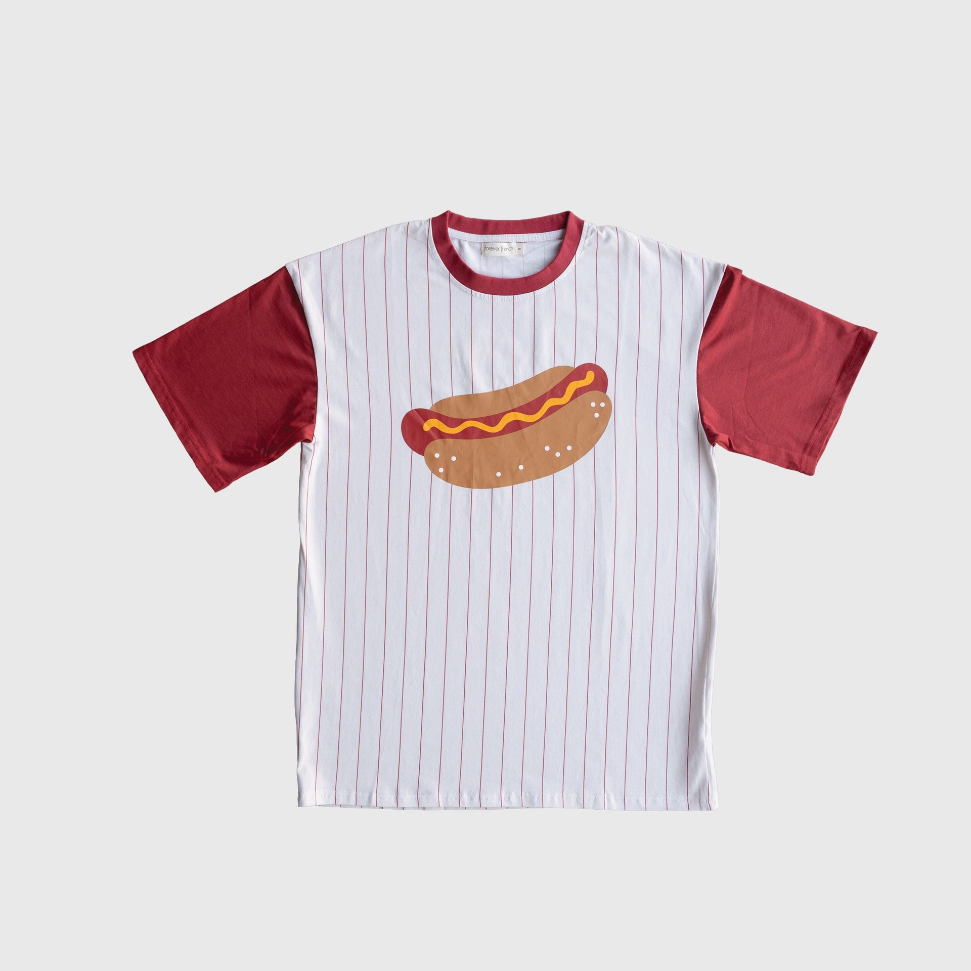 Unisex Retro Sport Hot Dog Graphic Tee in Cotton Blend