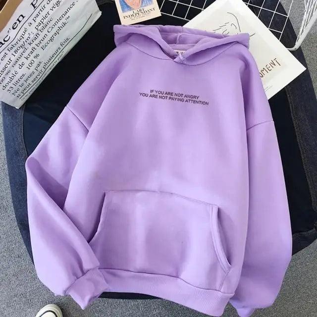 Girls Oversized Slogan Graphic Hoodie Streetwear Sweatshirt