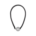 Jet Black spiral headband with no-slip rubber stopper