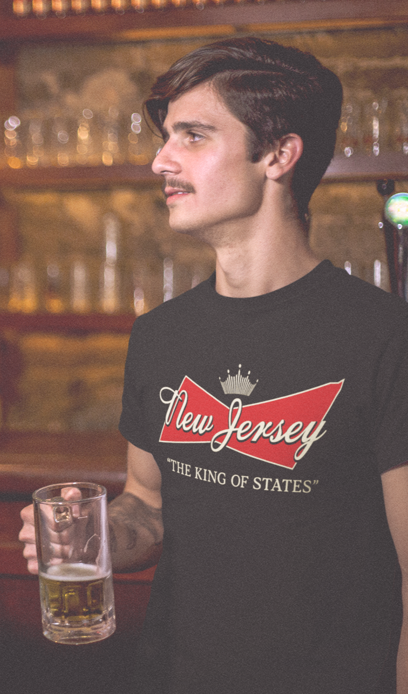 King of States New Jersey Graphic T-Shirt - Soft Cotton Unisex Tee