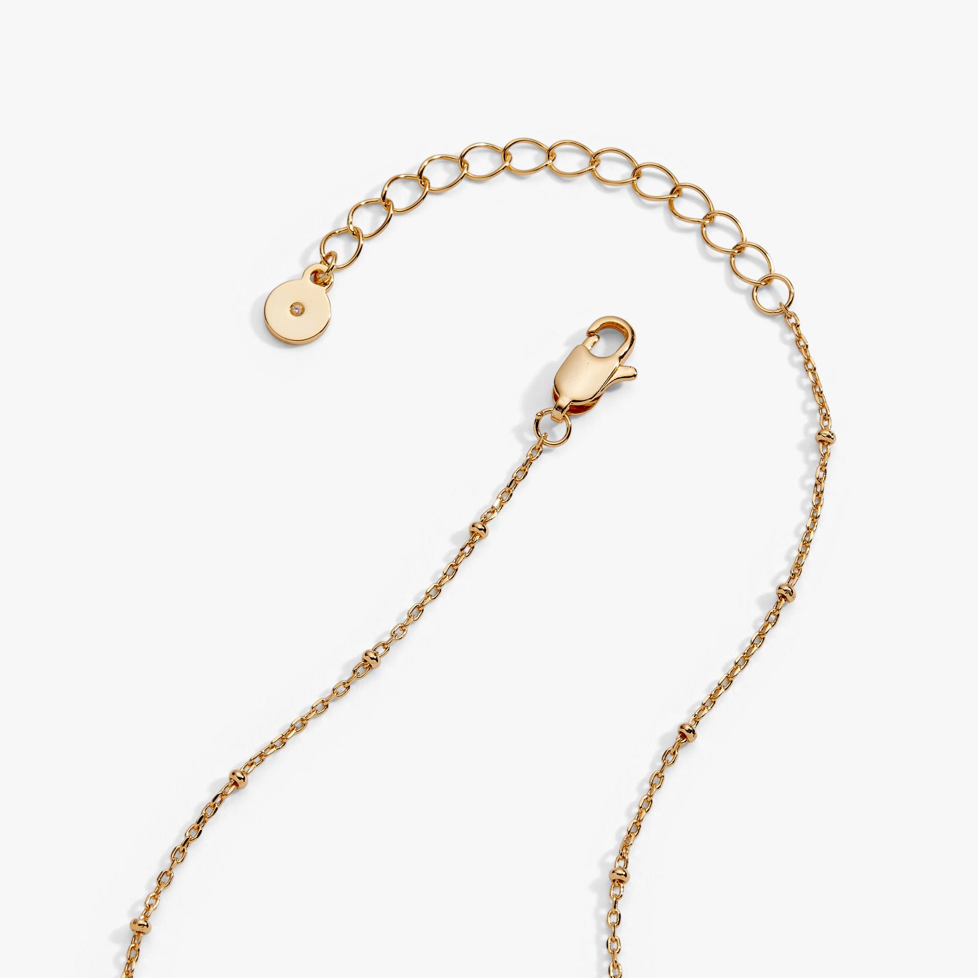 Tennis Racket Y-Necklace with Peridot Stone and Adjustable Chain