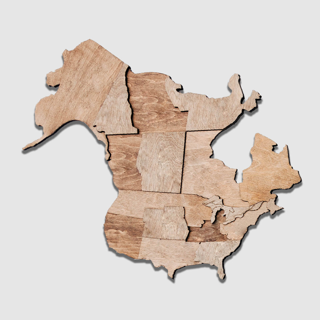 Minimalist Thanksgiving Wall Art in Light and Dark Wood