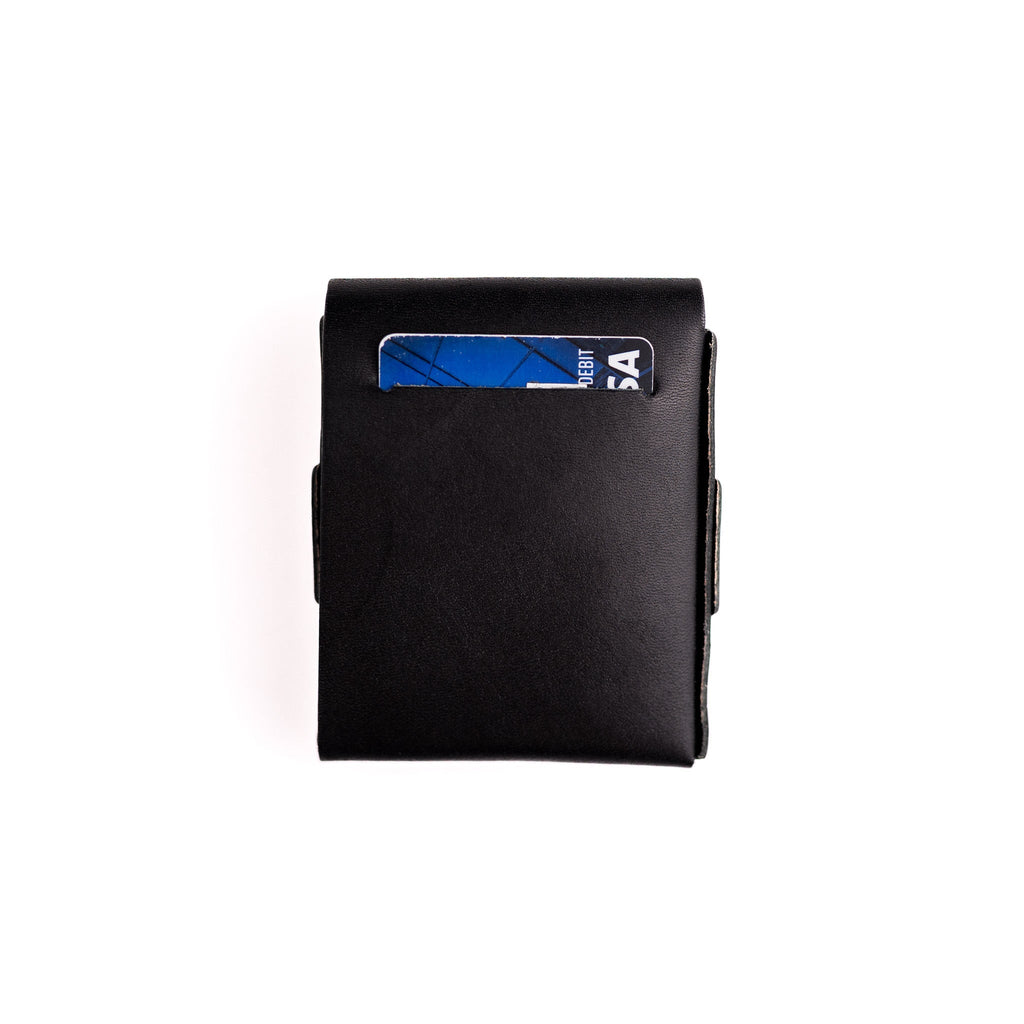 The Big Finn 2 Slim Leather Wallet with Side-Access Pocket - Black